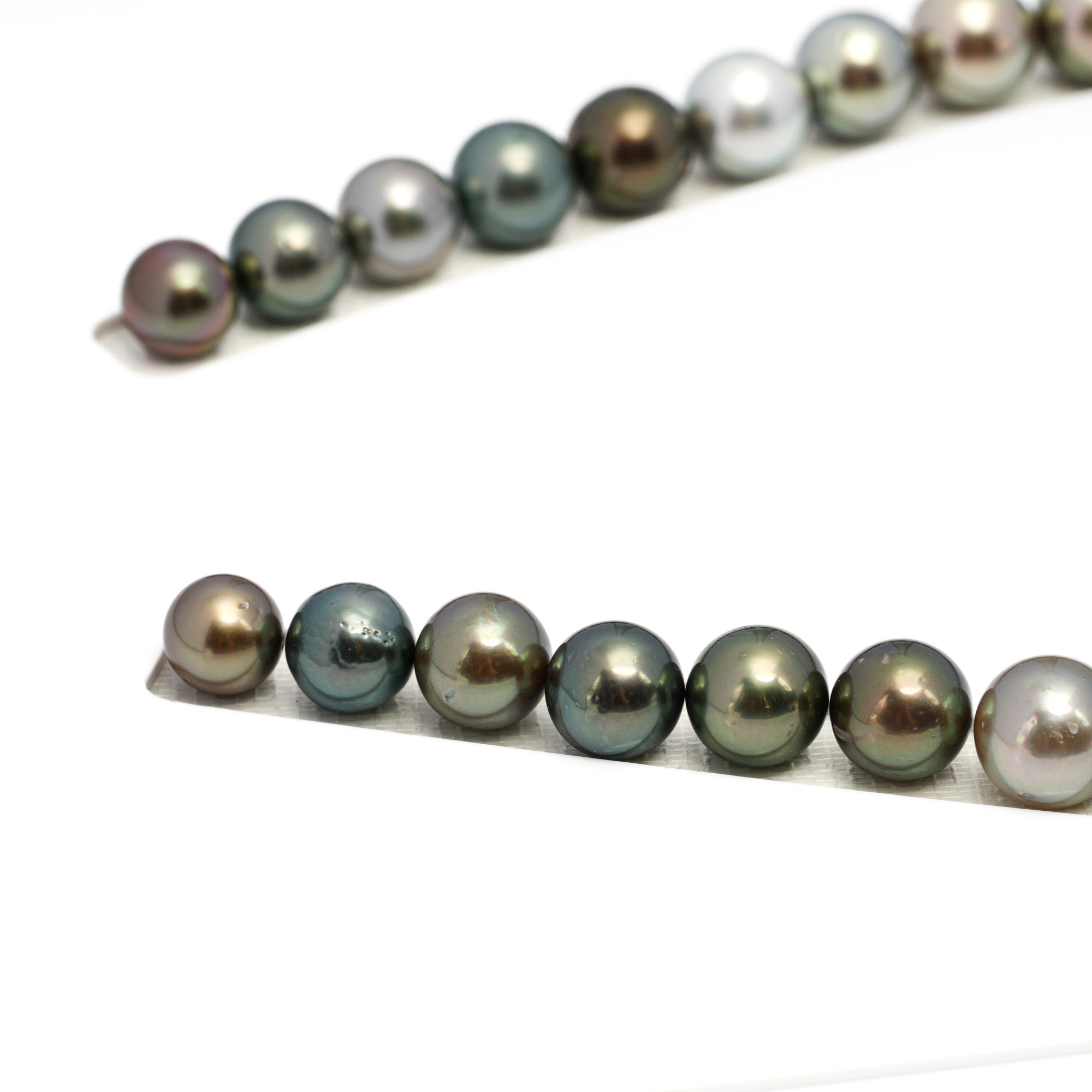 37pcs Multicolor 9-13mm - RSR AA Quality Tahitian Pearl Necklace NL1669 OR12