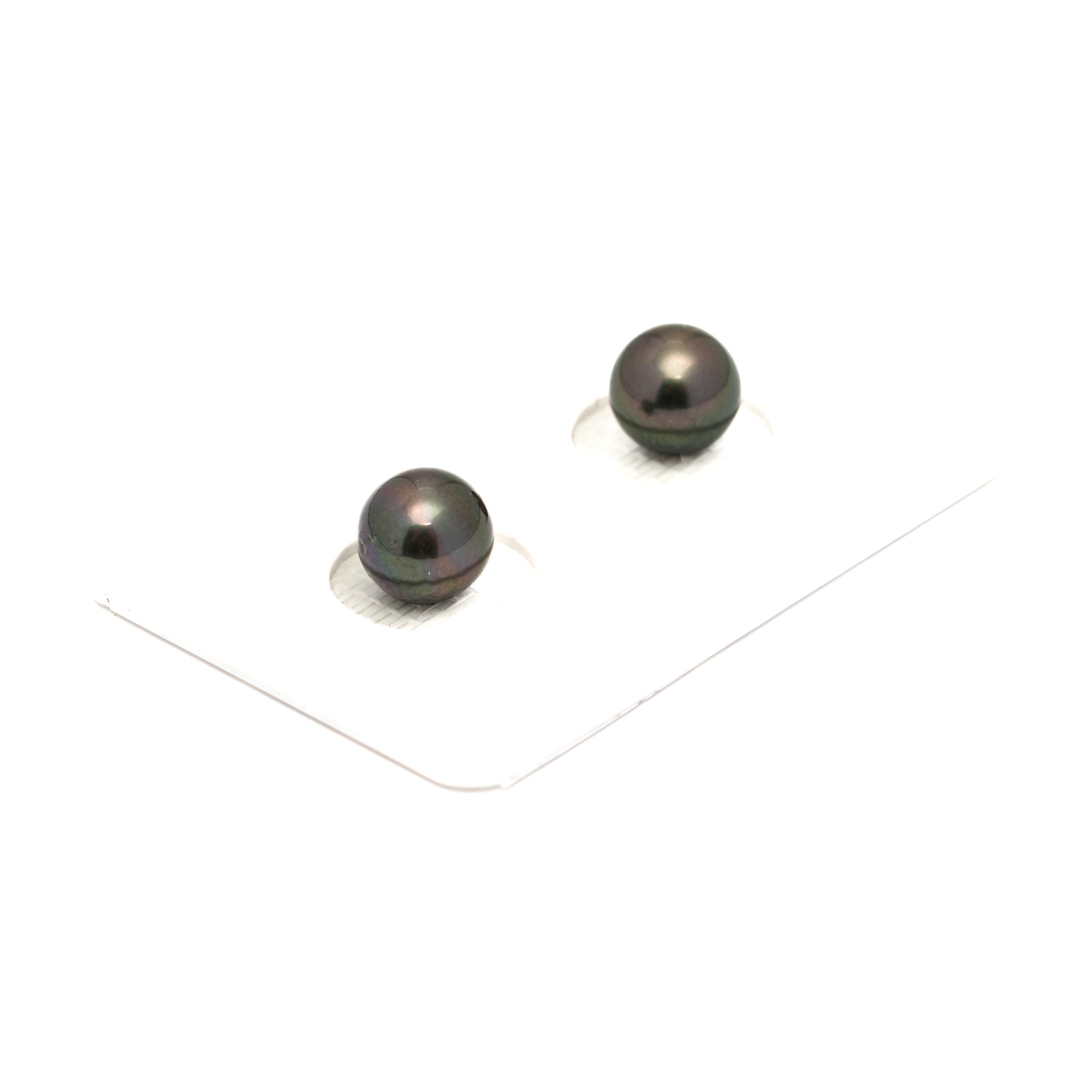 2pcs Dark 7.9mm - RSR AA/AAA Quality Tahitian Pearl Pair ER1795 NG19