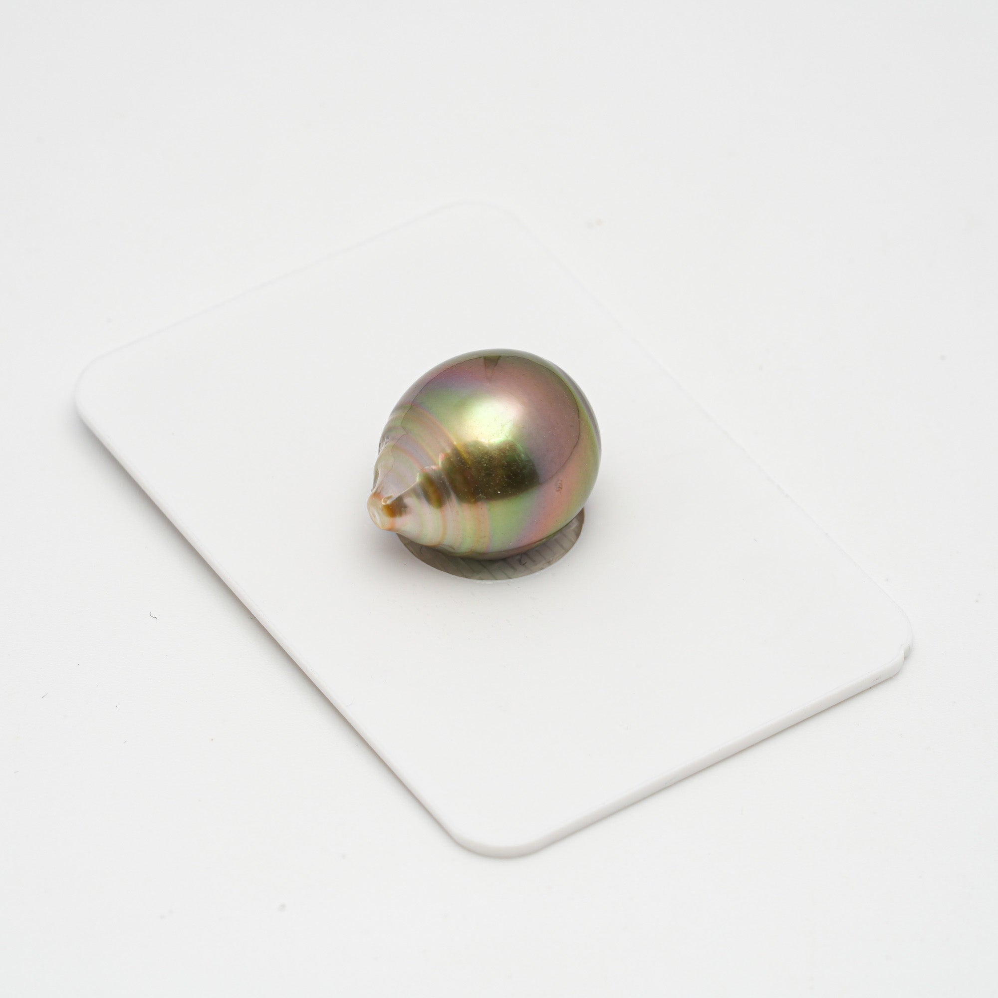1pcs "Top Luster" Green Cherry 12.9mm - SB AAA Quality Tahitian Pearl Single LP1763