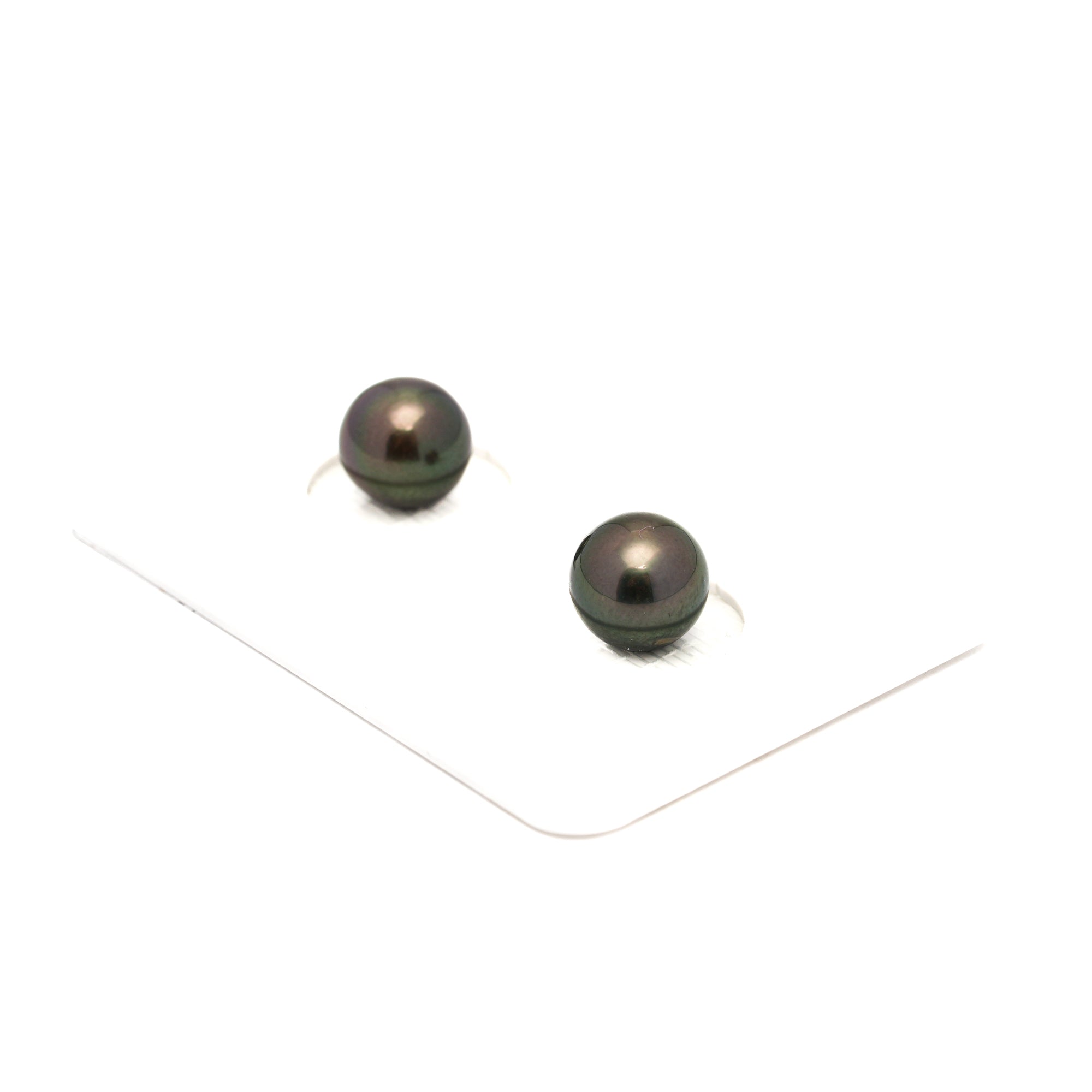 2pcs Dark 7.9mm - RSR AA/AAA Quality Tahitian Pearl Pair ER1795 NG19