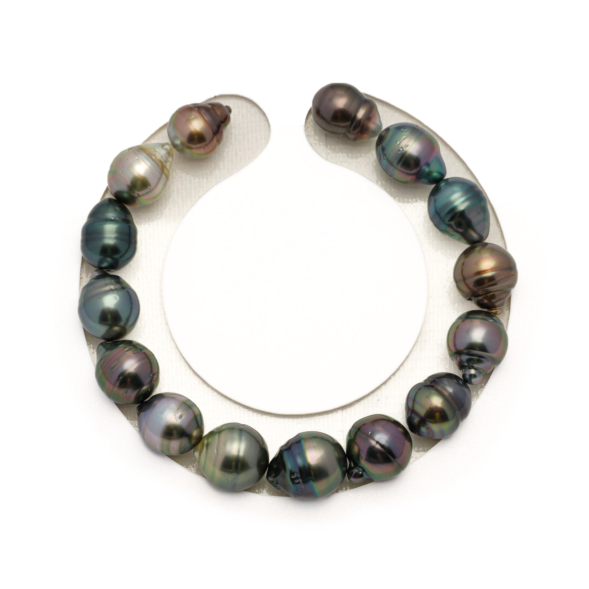 15pcs Multicolor 9-11mm - CL/SB AAA/AA Quality Tahitian Pearl Bracelet BR2430 LP1