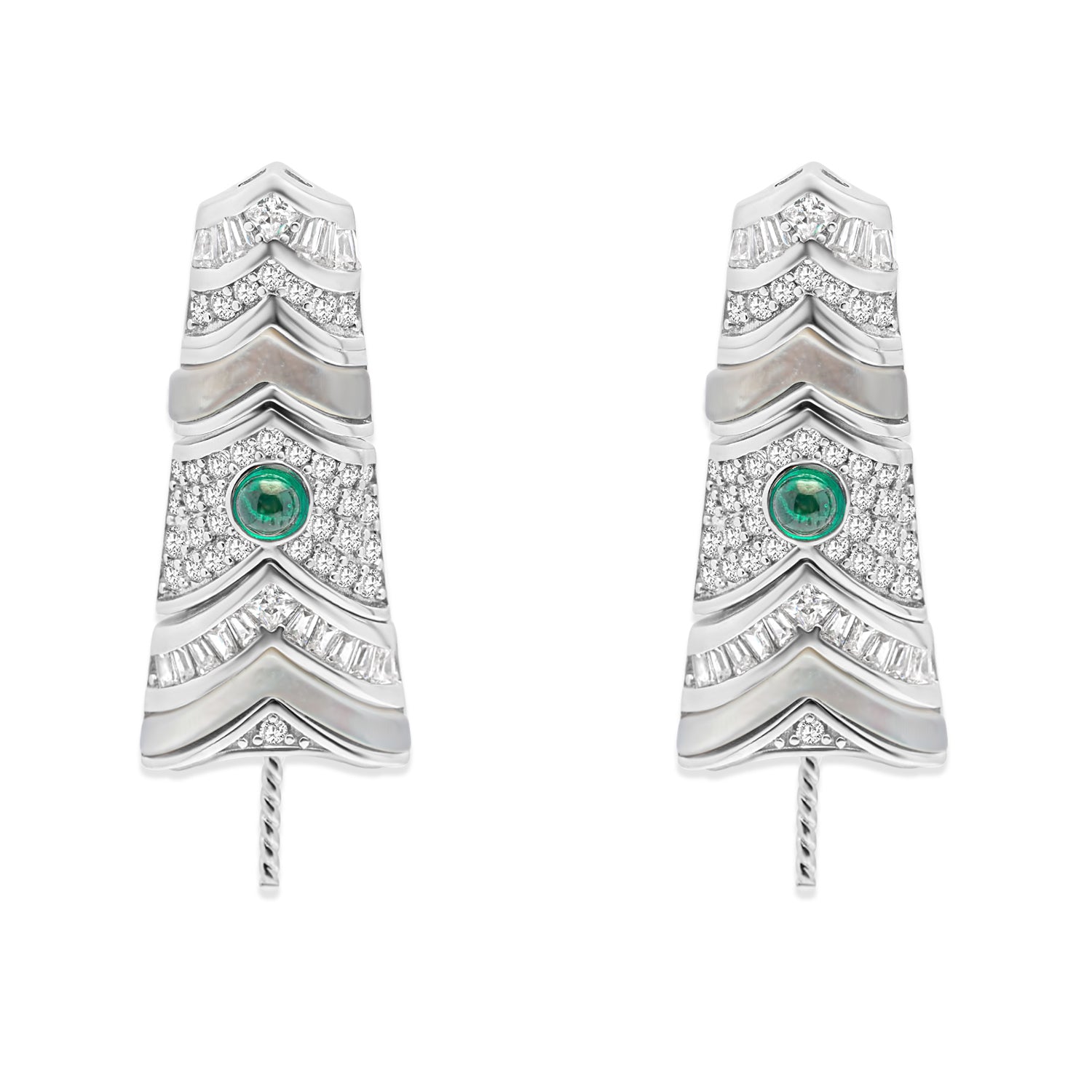 Dangle Earring Bails 925 Silver for Pearl SC306
