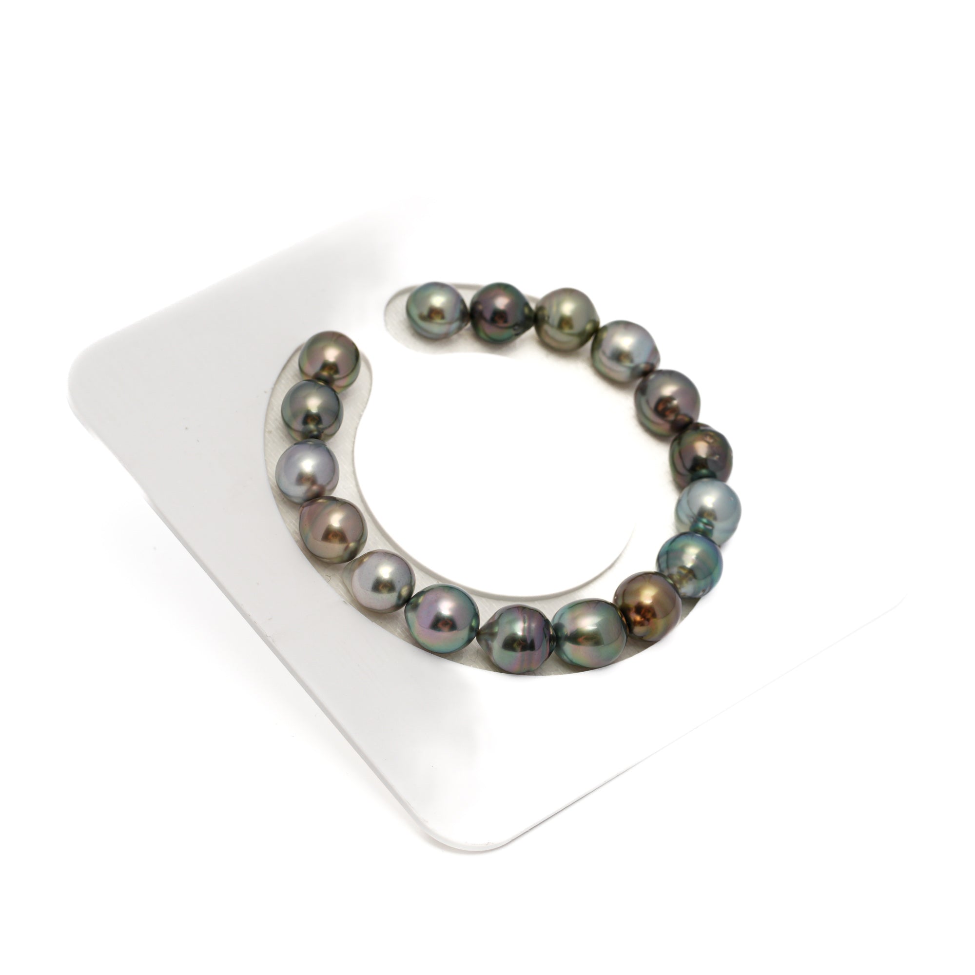 17pcs Multicolor 8-10mm - SB AAA/AA Quality Tahitian Pearl Bracelet BR2293 HL4