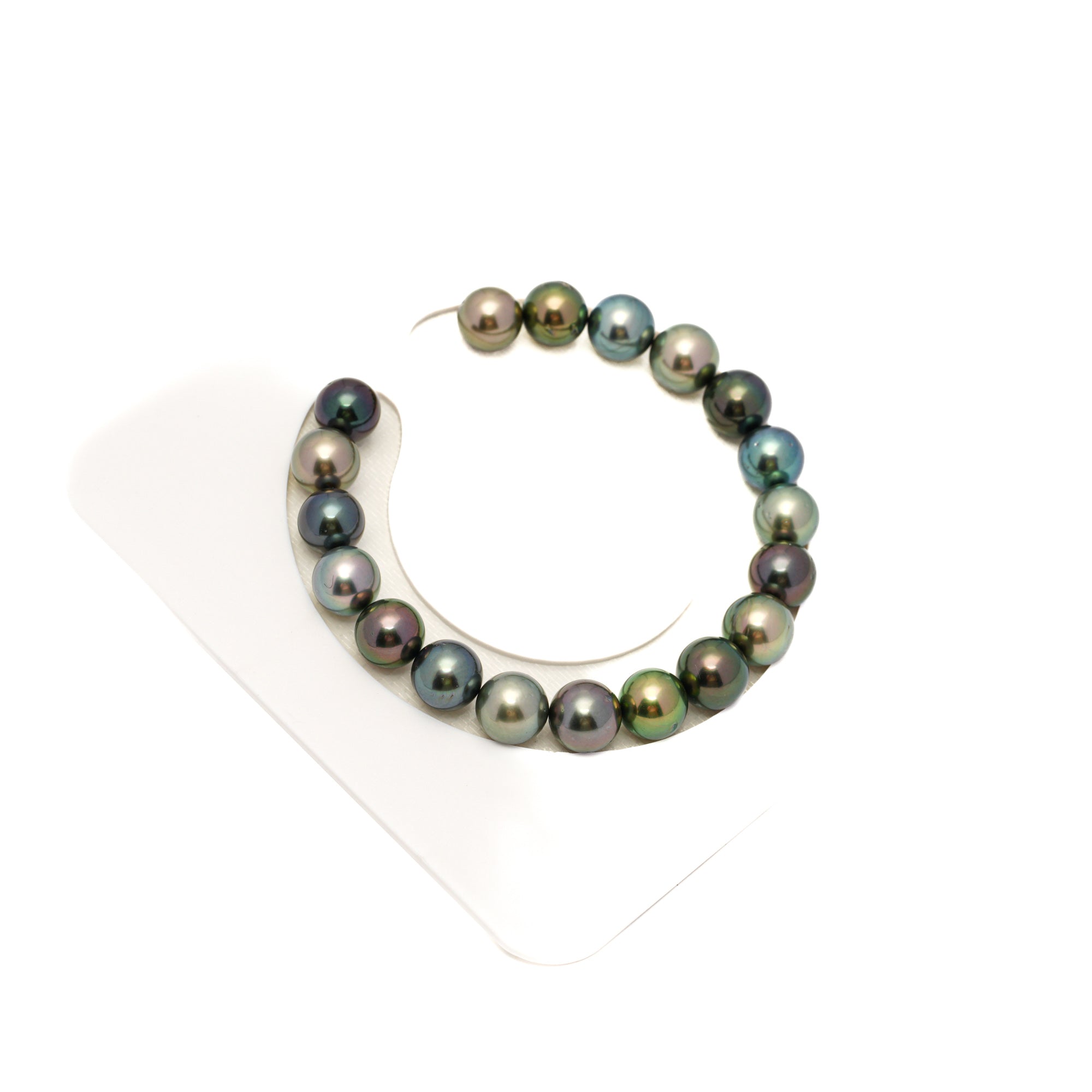 19pcs "High Luster" Multicolor 8-9mm - RSR AA Quality Tahitian Pearl Bracelet BR2346 OR13