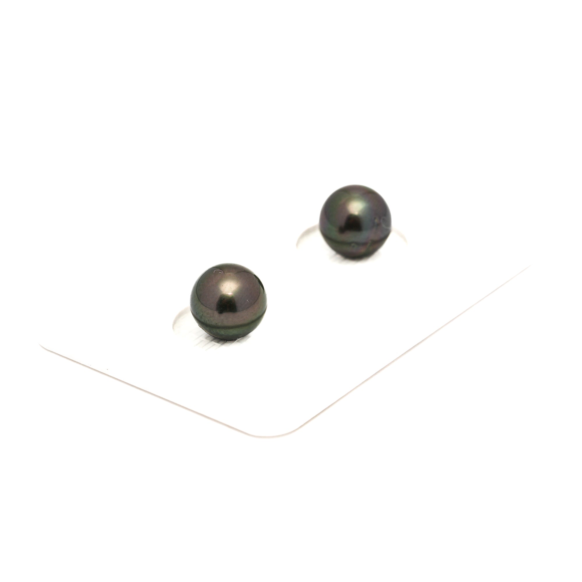 2pcs Dark 7.9mm - RSR AA/AAA Quality Tahitian Pearl Pair ER1795 NG19