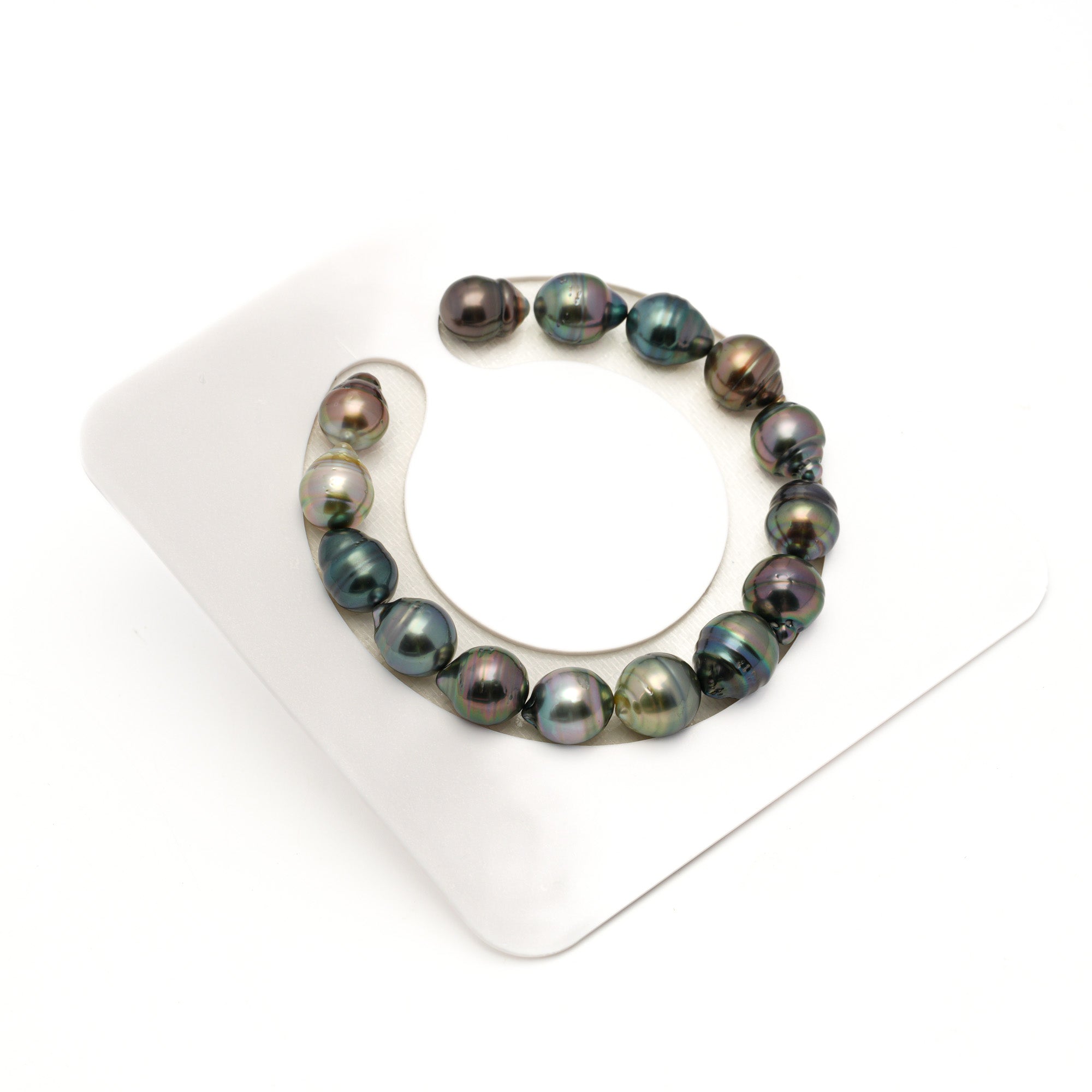 15pcs Multicolor 9-11mm - CL/SB AAA/AA Quality Tahitian Pearl Bracelet BR2430 LP1