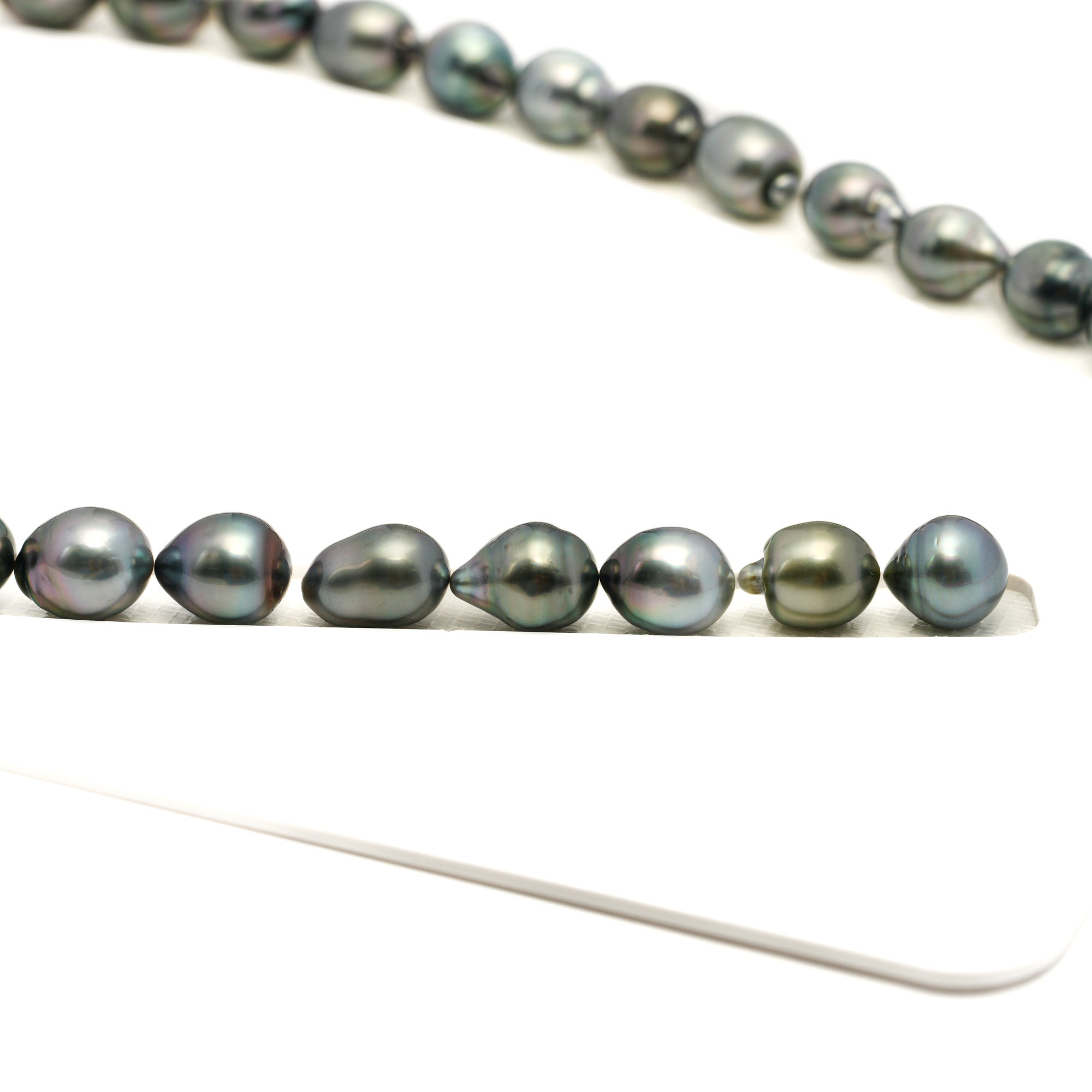 35pcs Light Mix 8-10mm - CL/SB AAA Quality Tahitian Pearl Necklace NL1760 LP1