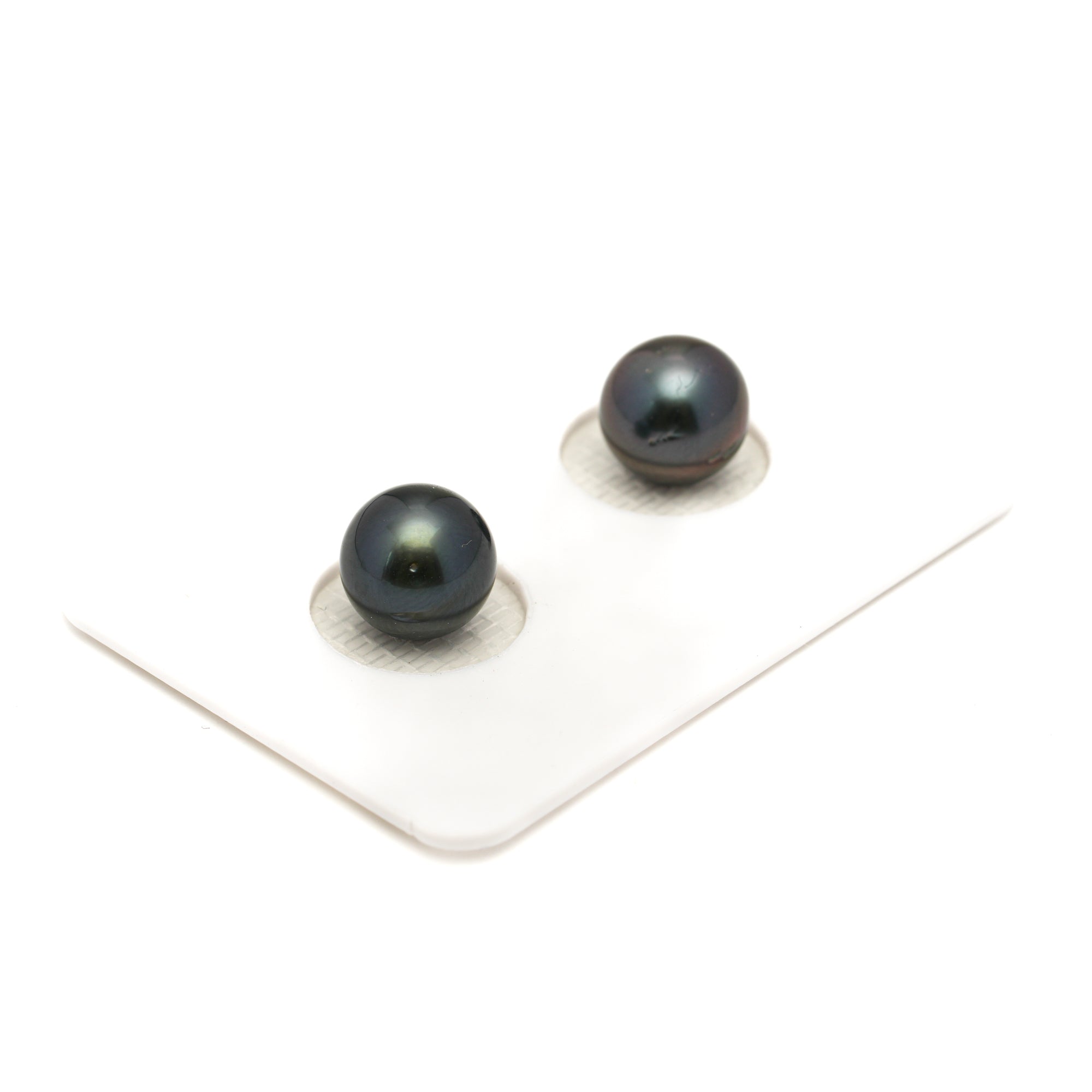 2pcs Blue 8.7mm - NR AAA/AA Quality Tahitian Pearl Pair ER1884 LP1