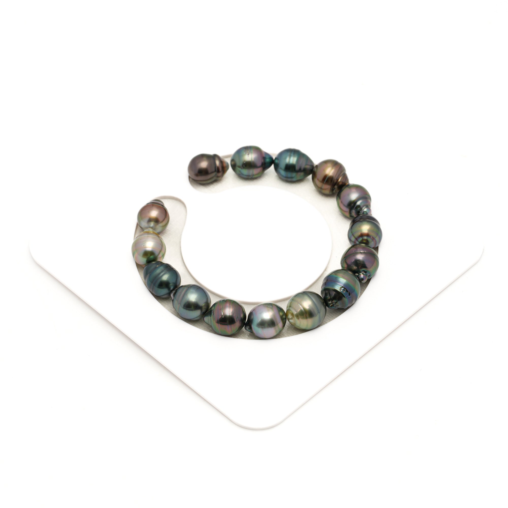 15pcs Multicolor 9-11mm - CL/SB AAA/AA Quality Tahitian Pearl Bracelet BR2430 LP1