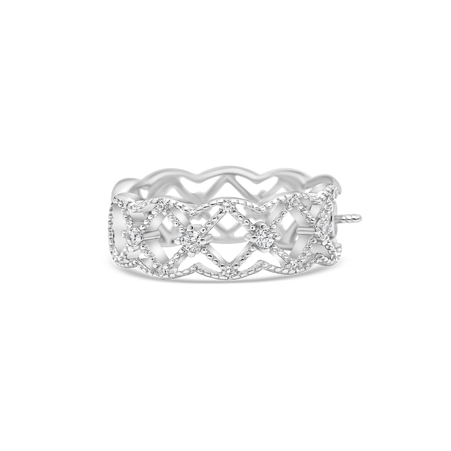 Adjustable Ring 925 Silver for pearl SC376