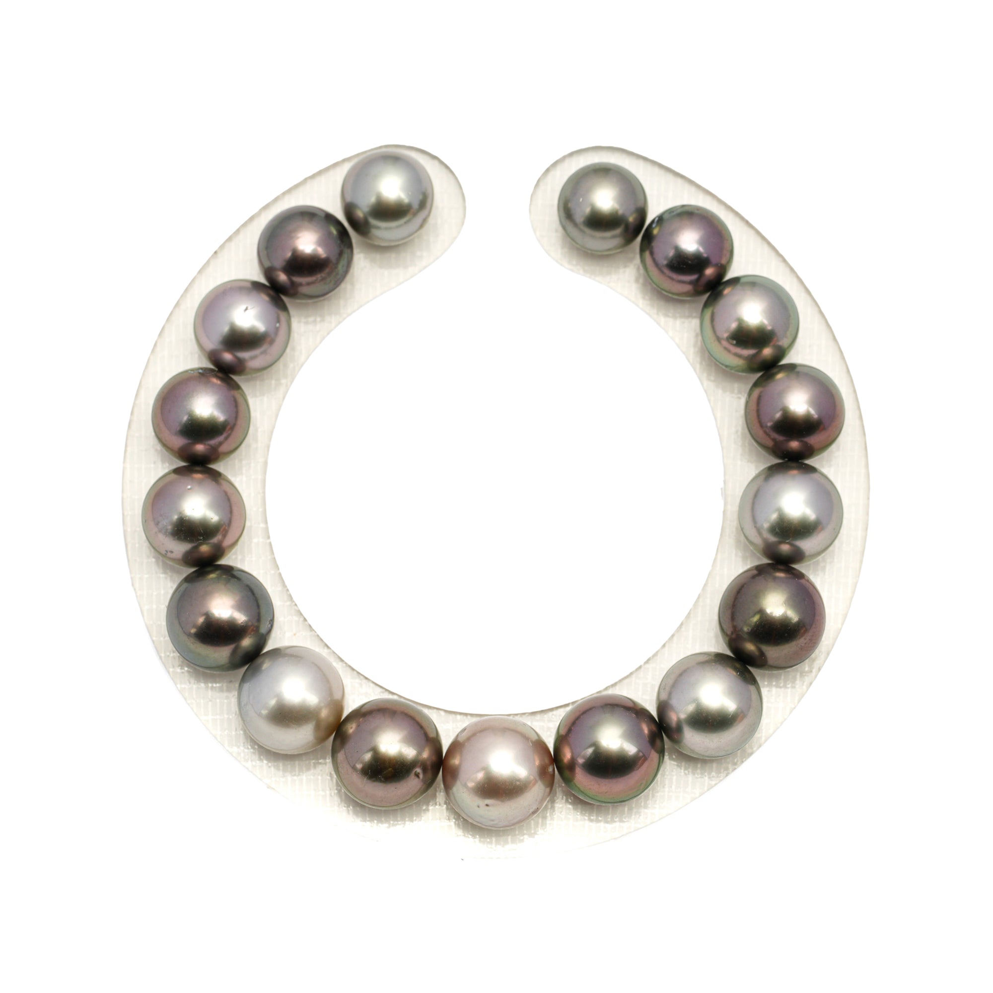 17pcs Light Cherry 8-10mm - R AAA/AA Quality Tahitian Pearl Bracelet BR2252