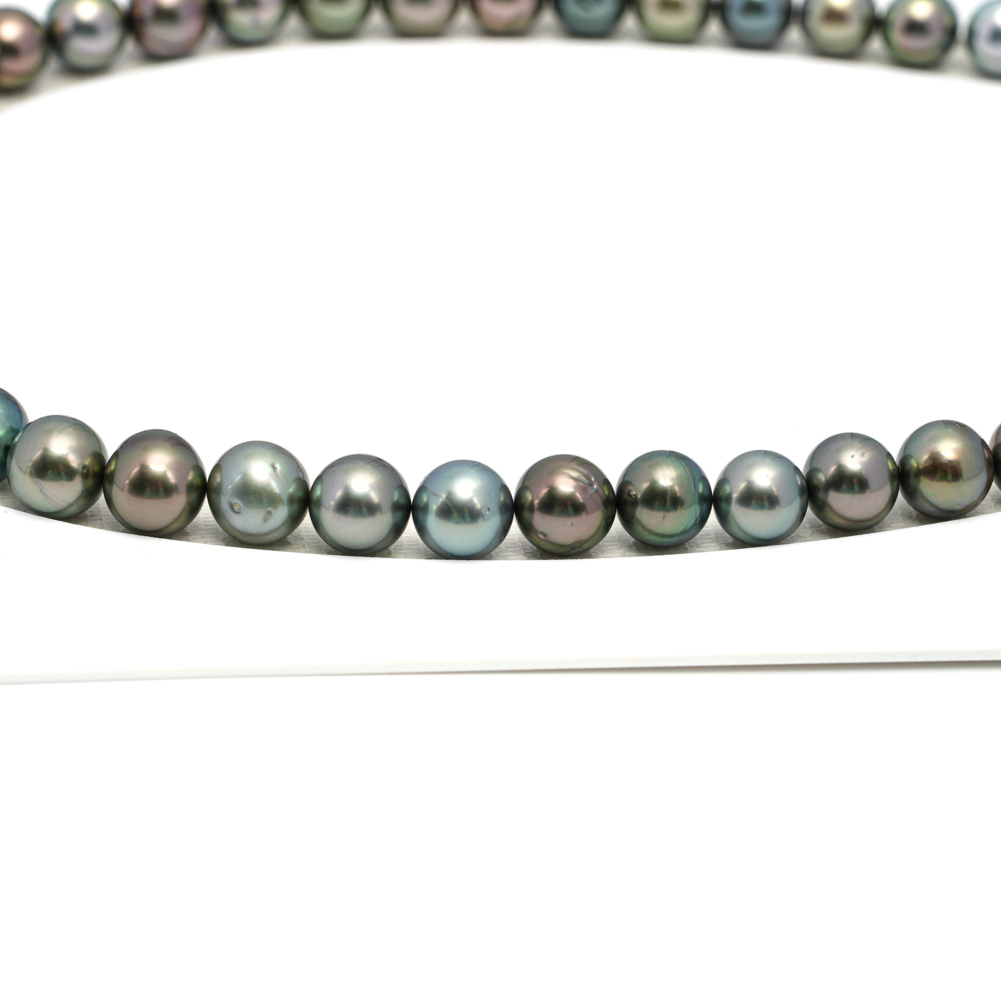 46pcs "High Luster" Multicolor 8-11mm - SR AA Quality Tahitian Pearl Necklace NL1658 OR12