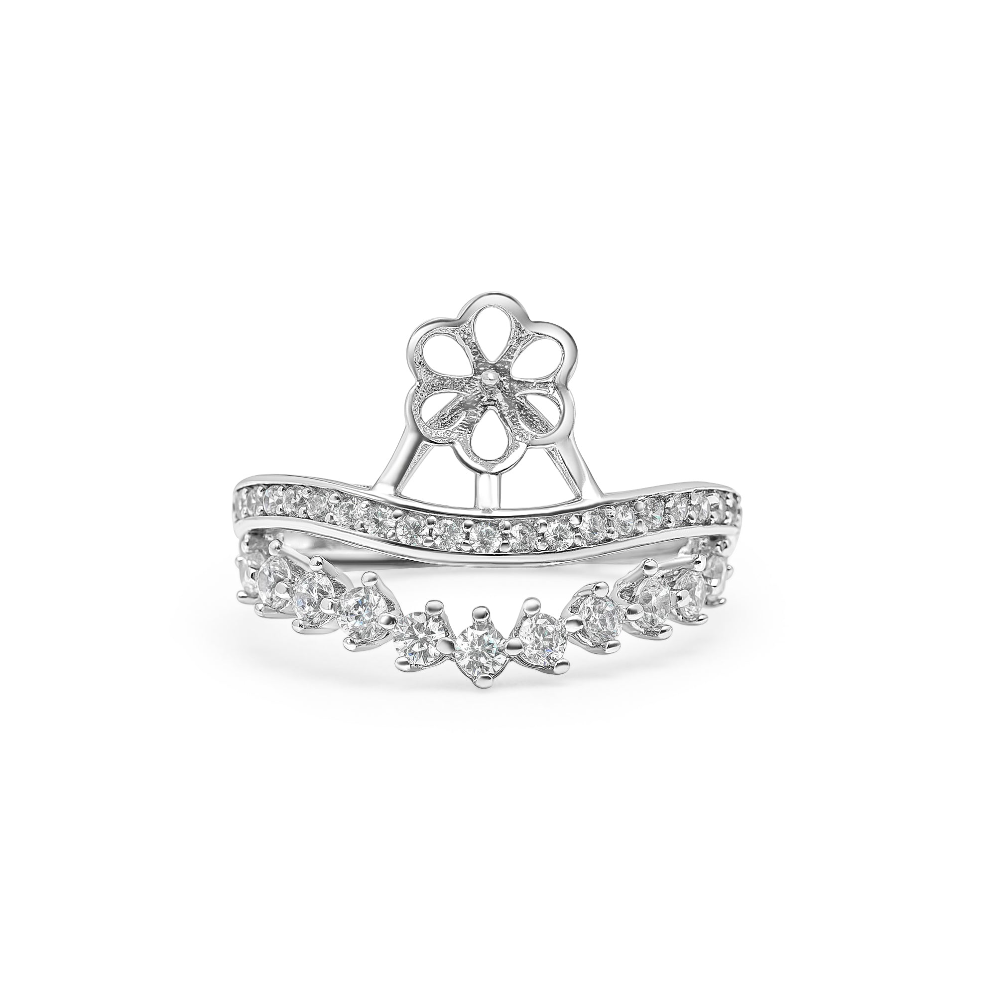 Adjustable Ring 925 Silver for pearl SC333