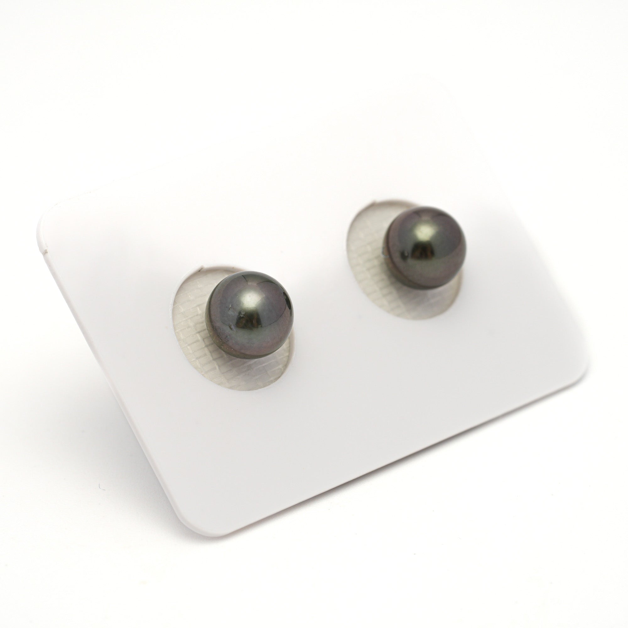 2pcs Dark Cherry 7.8-7.9mm - RSR AAA/AA Quality Tahitian Pearl Pair ER1789 NG19