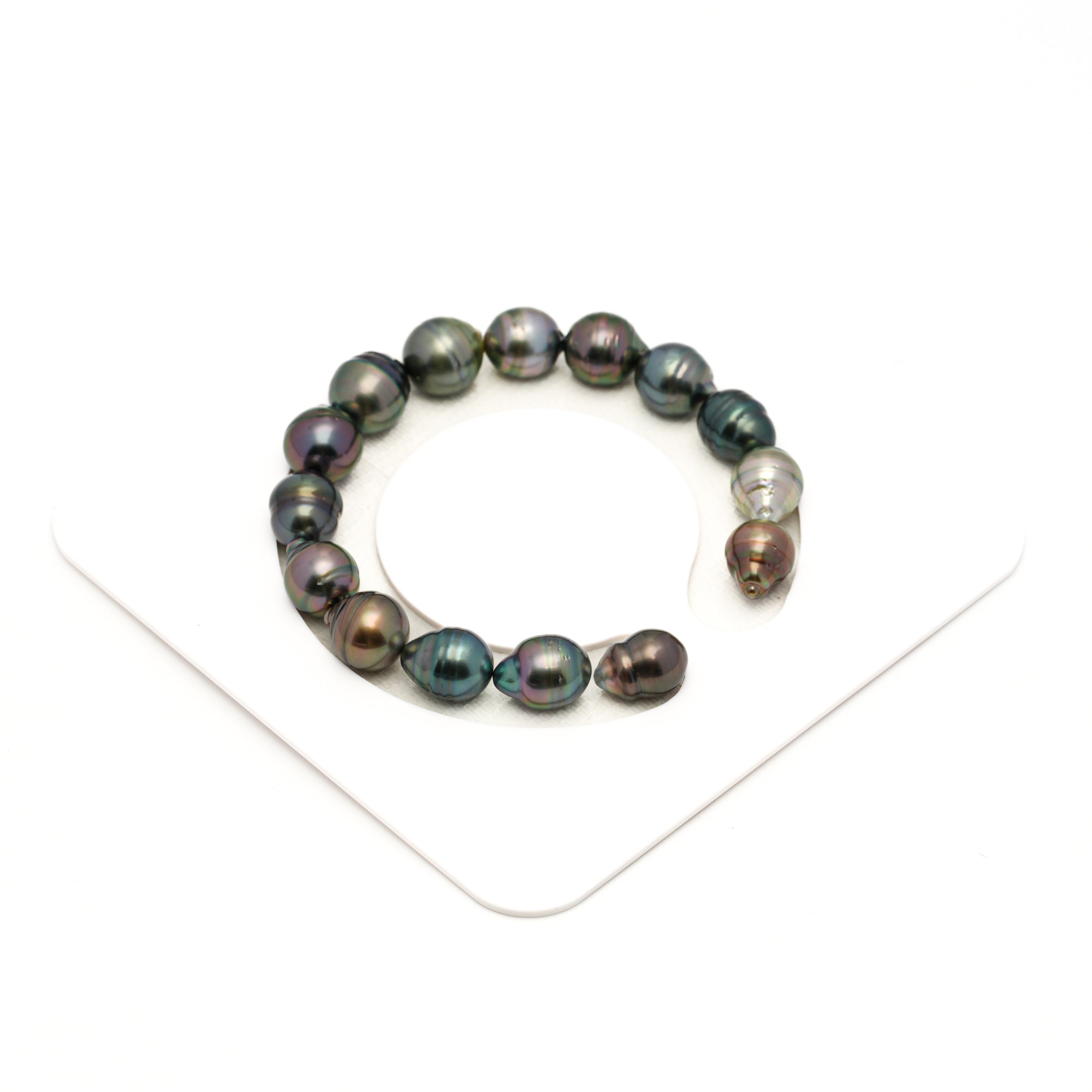 15pcs Multicolor 9-11mm - CL/SB AAA/AA Quality Tahitian Pearl Bracelet BR2430 LP1