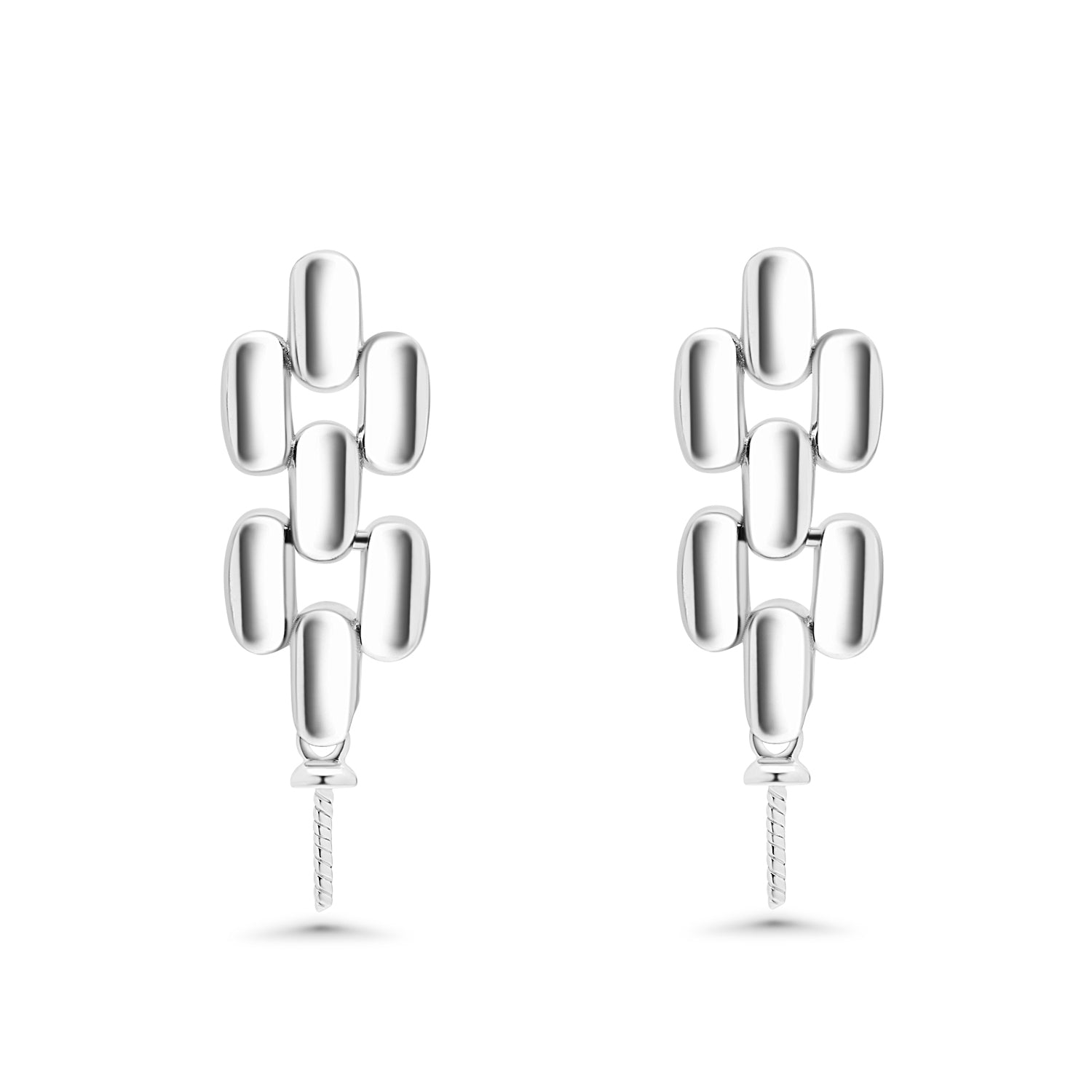 Dangle Earring Bails 925 Silver for Pearl SC327