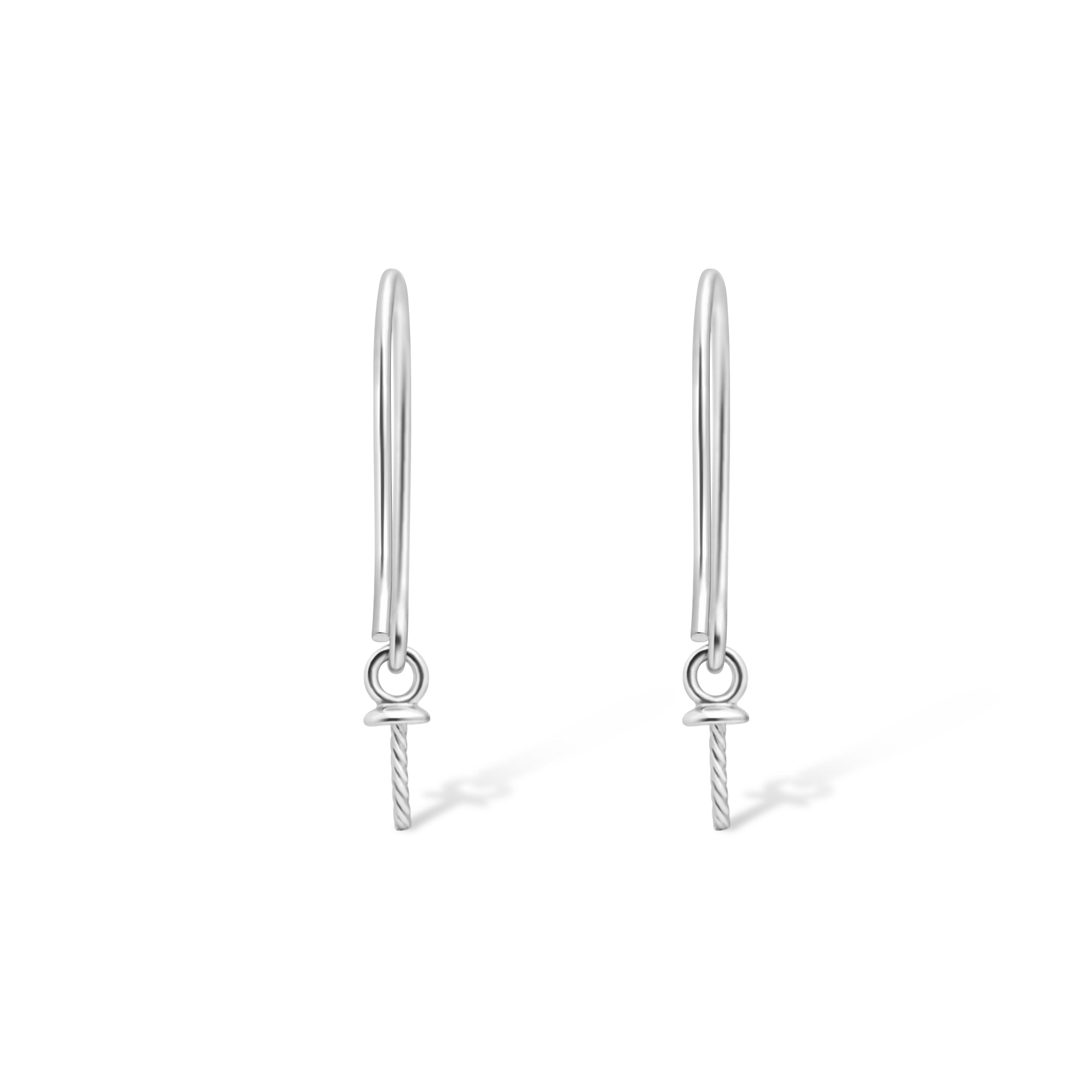 Dangle Earring Bails 925 Silver for Pearl SC19