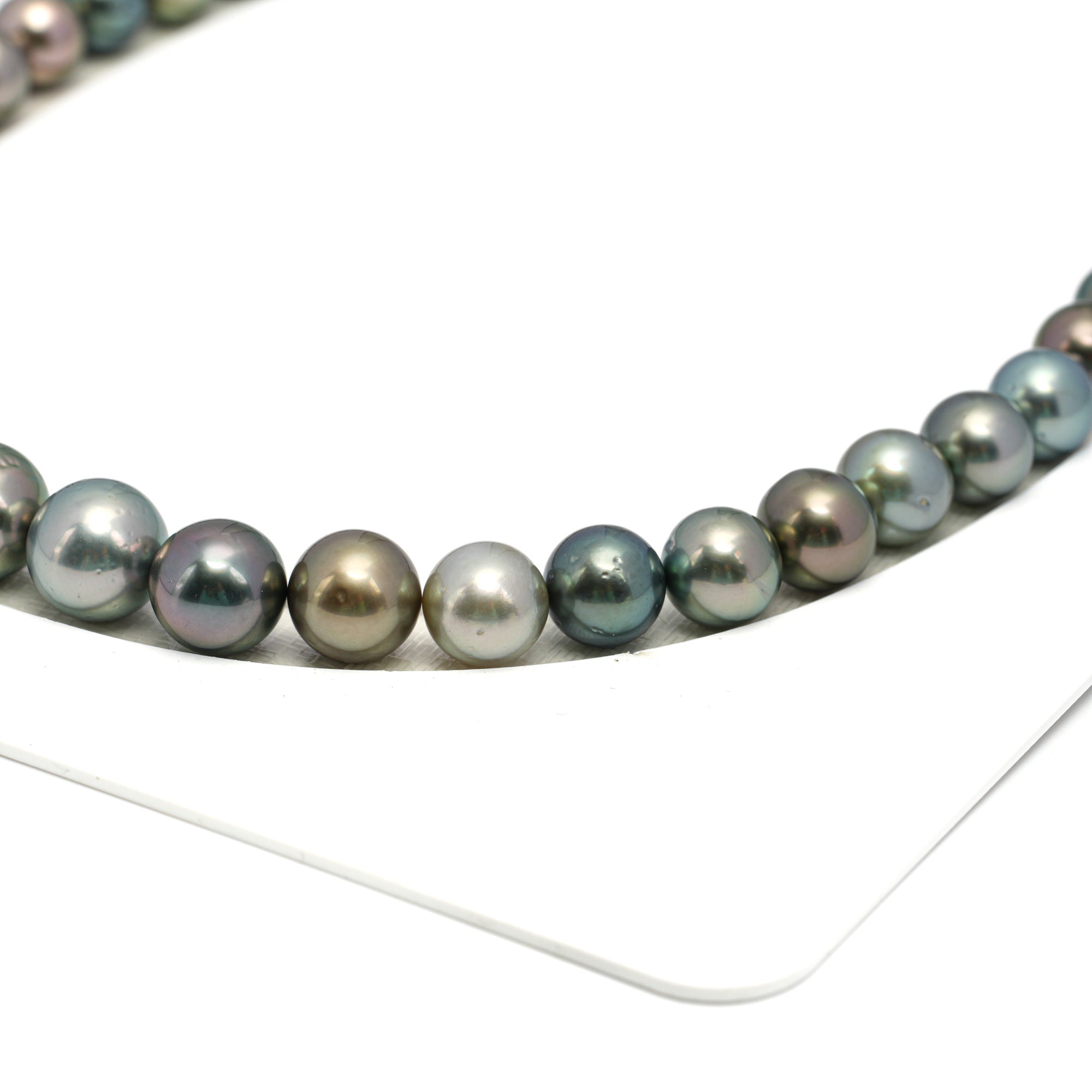 46pcs "High Luster" Multicolor 8-11mm - SR AA Quality Tahitian Pearl Necklace NL1658 OR12