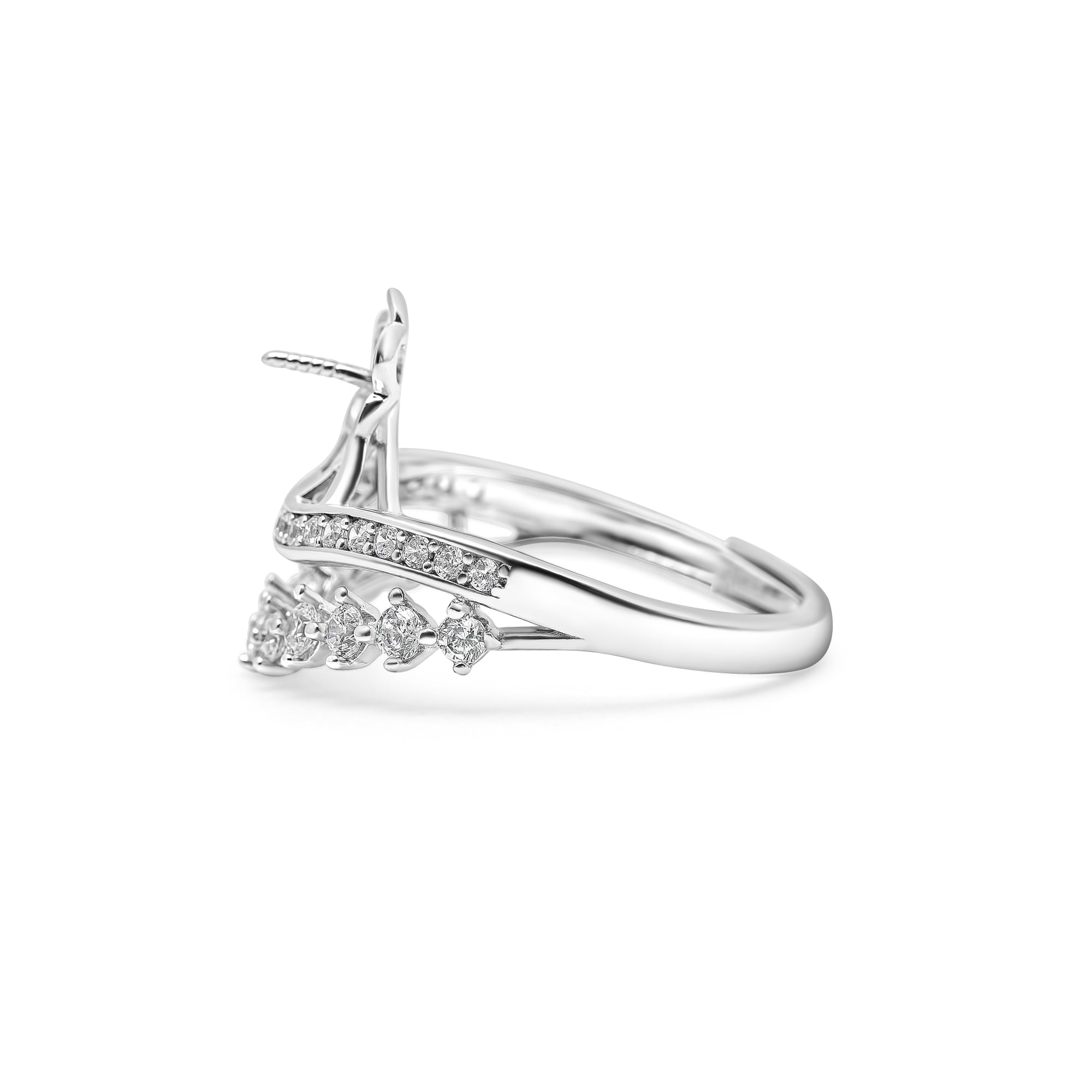 Adjustable Ring 925 Silver for pearl SC333