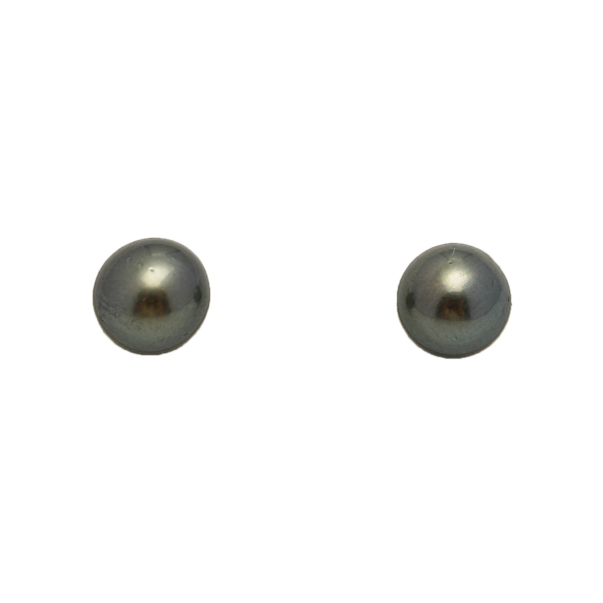 2pcs Gray 7.7mm - RSR AAA/AA Quality Tahitian Pearl Pair ER1799 NG19