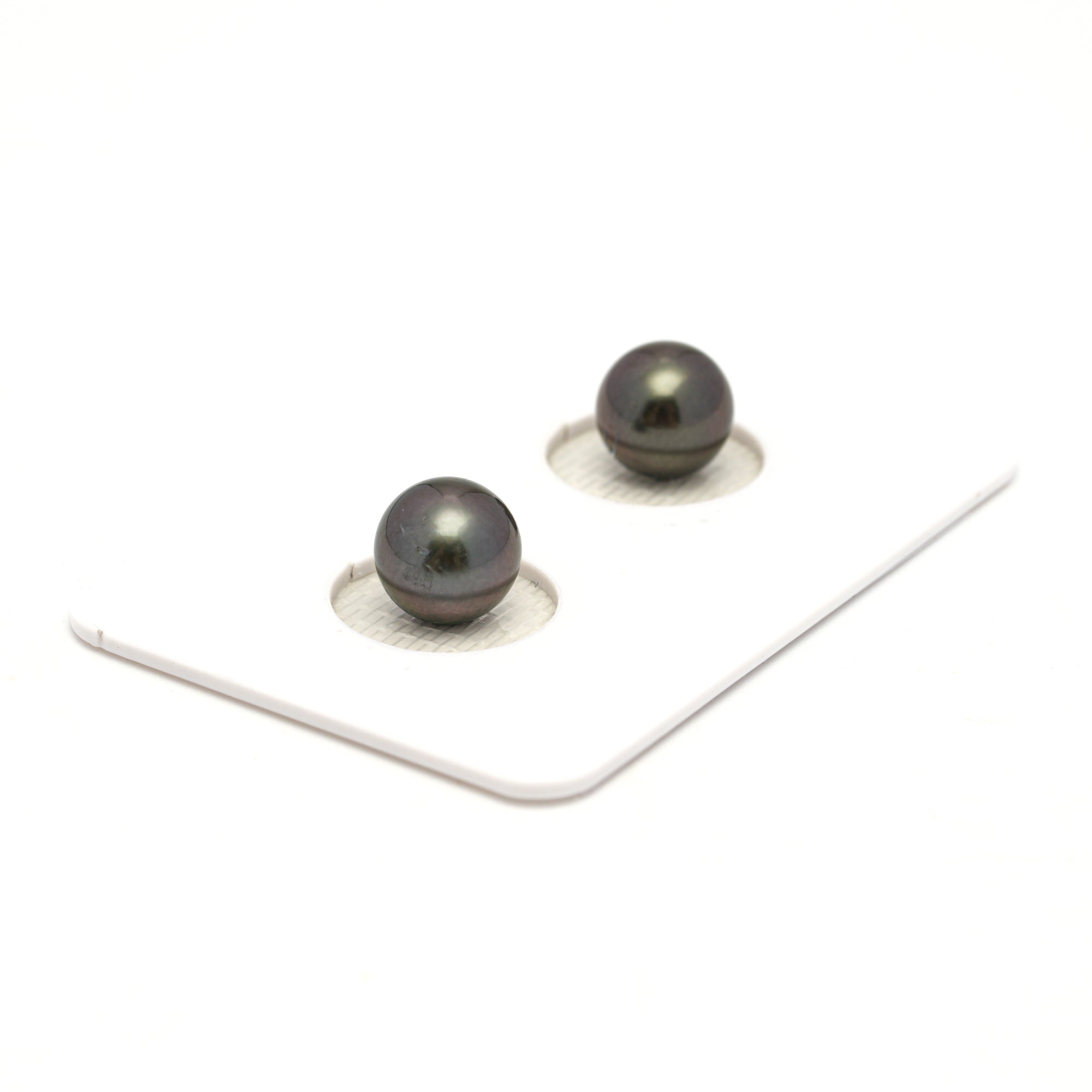 2pcs Dark Cherry 7.8-7.9mm - RSR AAA/AA Quality Tahitian Pearl Pair ER1789 NG19