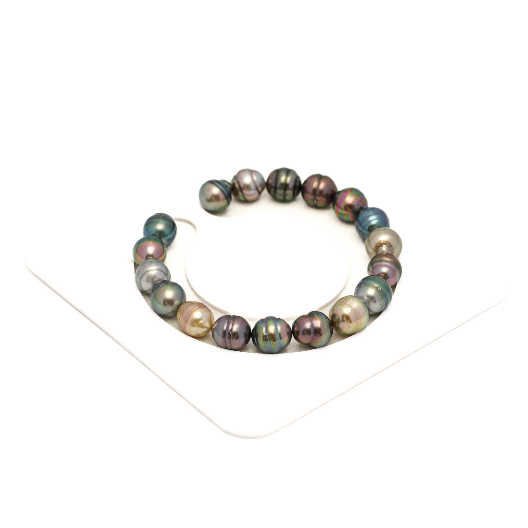 18pcs "High Luster" Multicolor 9-10mm - CL AAA/AA Quality Tahitian Pearl Bracelet BR2354 CMP9