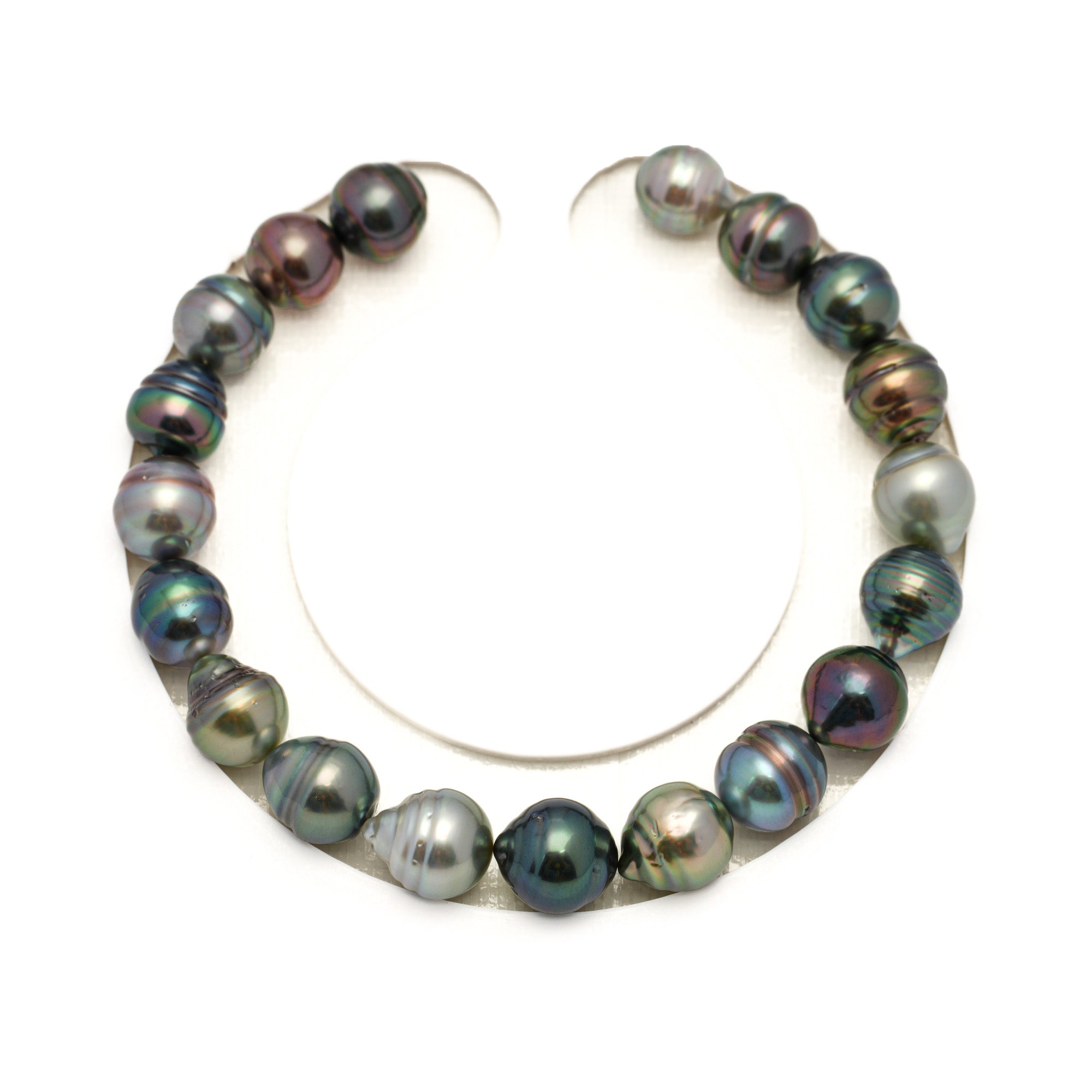 19pcs "High Luster" Multicolor 8-9mm - CL/SB AAA/AA Quality Tahitian Pearl Bracelet BR2433 LP1