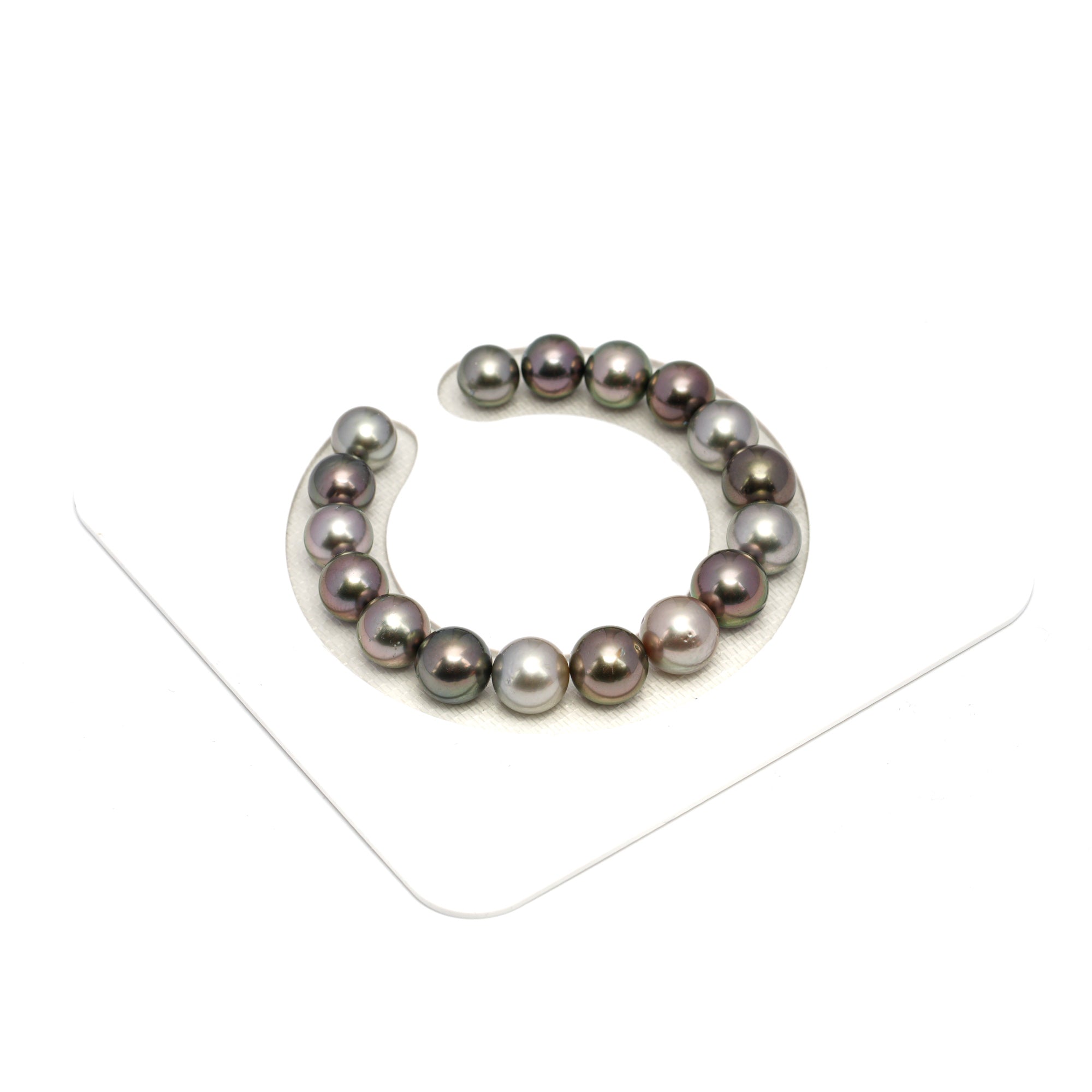 17pcs Light Cherry 8-10mm - R AAA/AA Quality Tahitian Pearl Bracelet BR2252