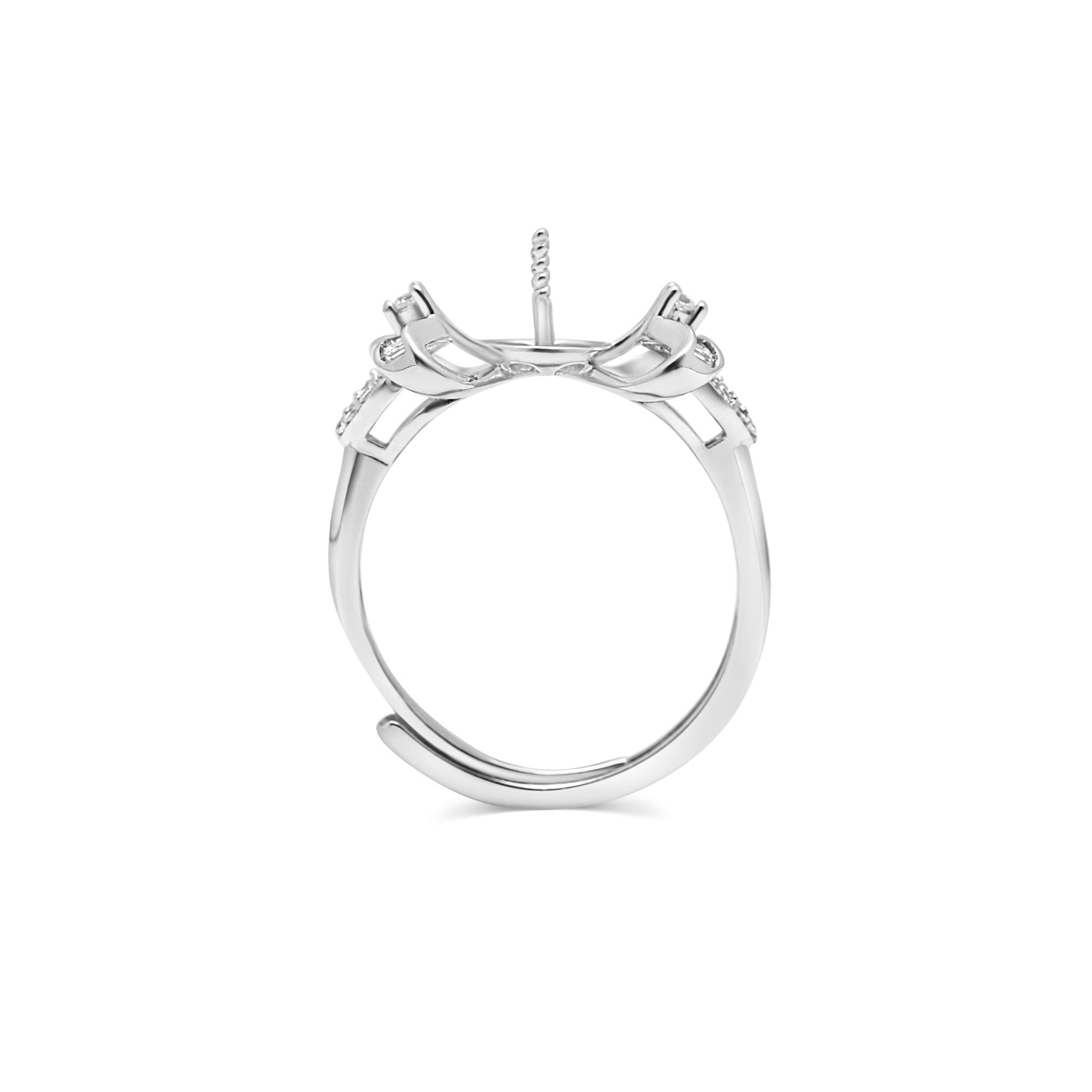 Adjustable Ring 925 Silver for pearl SC522