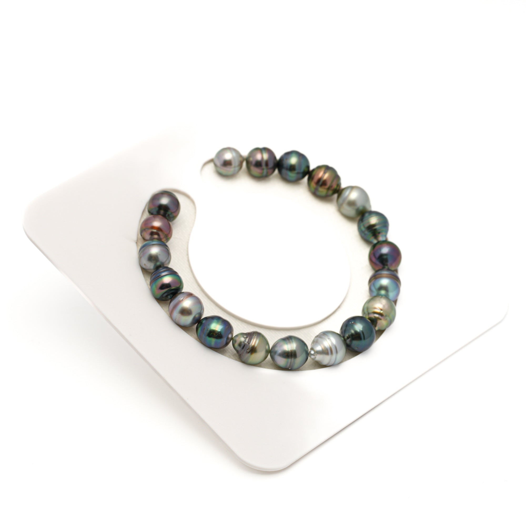 19pcs "High Luster" Multicolor 8-9mm - CL/SB AAA/AA Quality Tahitian Pearl Bracelet BR2433 LP1