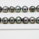 43pcs "High Luster" Green Mix 9mm - CL AAA/AA Quality Tahitian Pearl Necklace NL1415 OR7