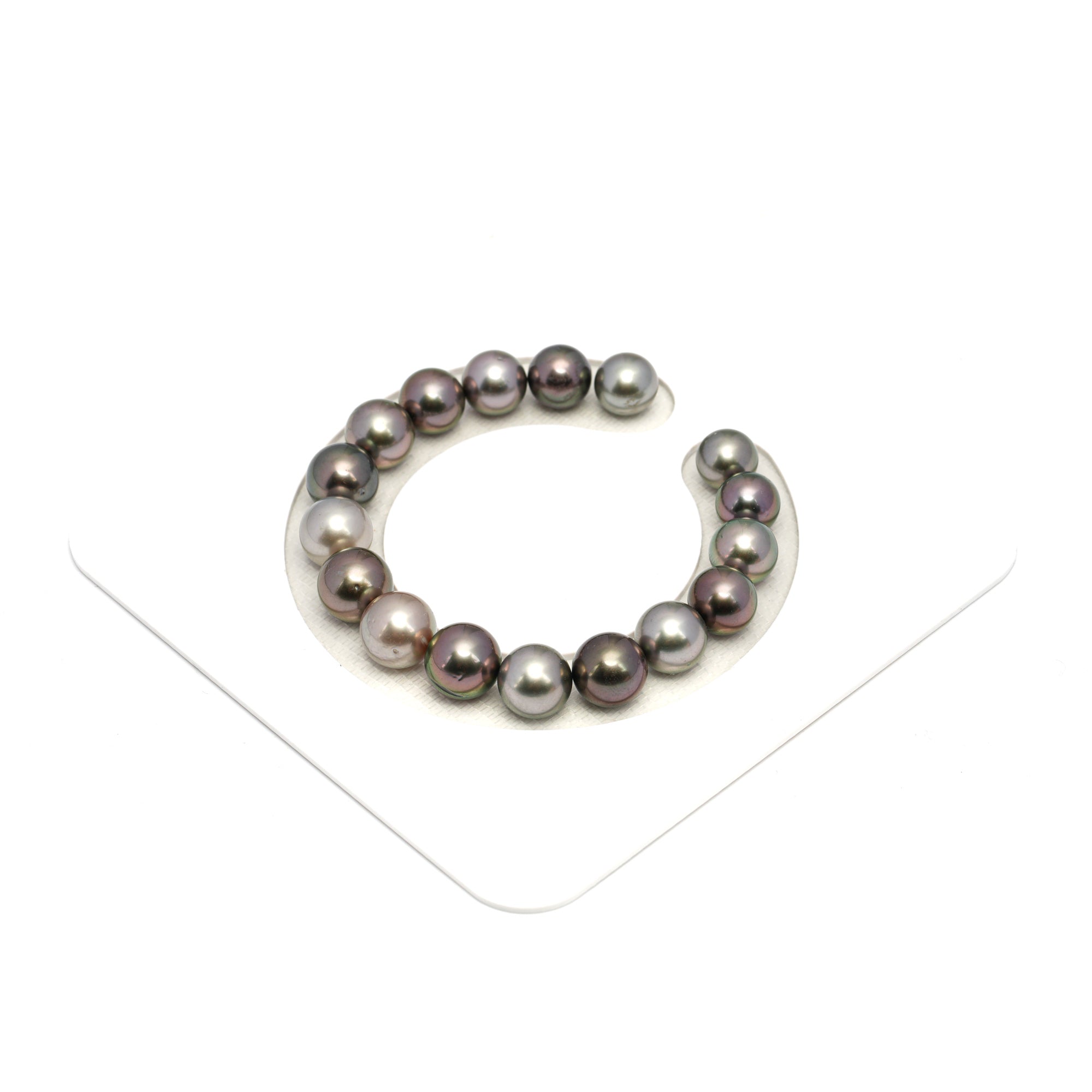 17pcs Light Cherry 8-10mm - R AAA/AA Quality Tahitian Pearl Bracelet BR2252