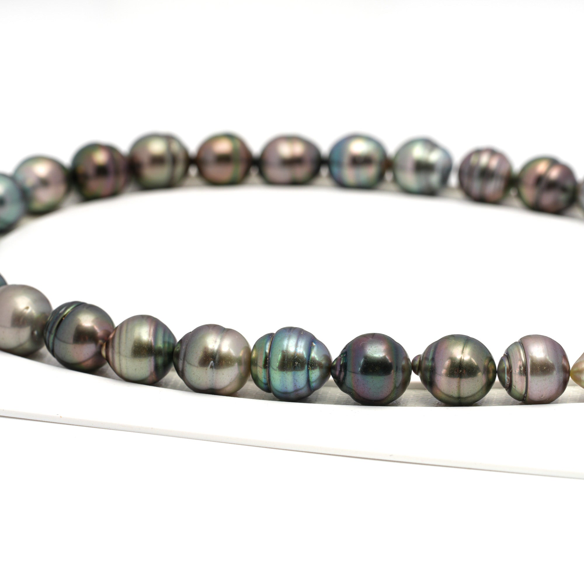 33pcs "High Luster" Multicolor 11-12mm - CL/SB AAA/AA Quality Tahitian Pearl Necklace NL1689 CMP9