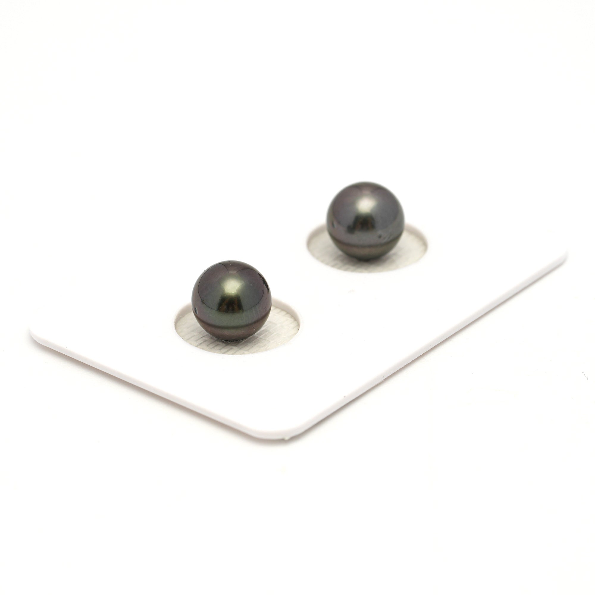 2pcs Dark Cherry 7.8-7.9mm - RSR AAA/AA Quality Tahitian Pearl Pair ER1789 NG19