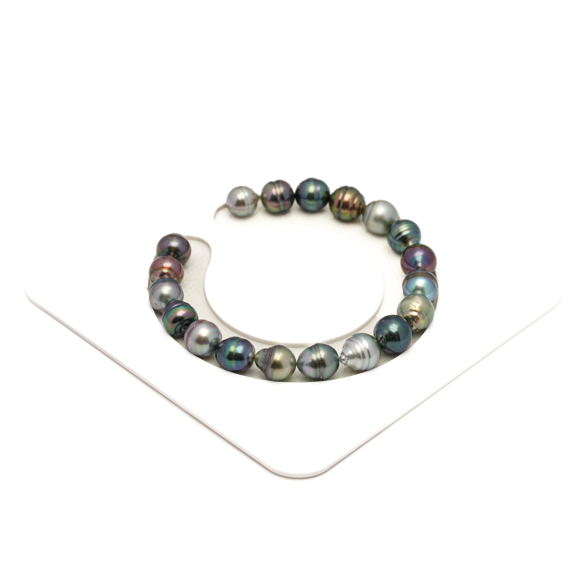 19pcs "High Luster" Multicolor 8-9mm - CL/SB AAA/AA Quality Tahitian Pearl Bracelet BR2433 LP1