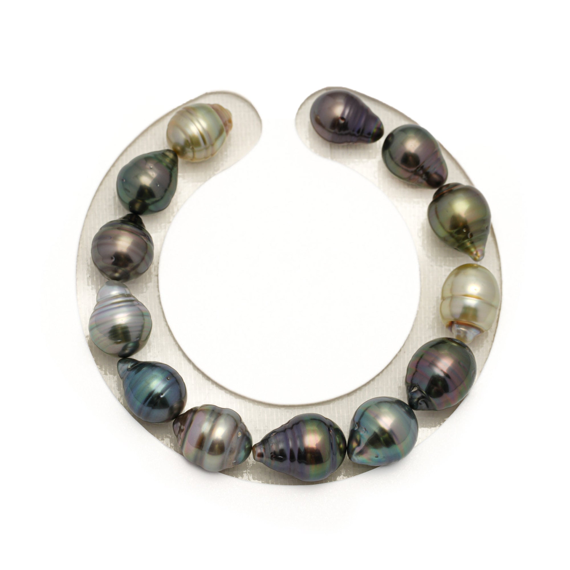 13pcs Multicolor 9-11mm - CL/SB AAA/AA Quality Tahitian Pearl Bracelet BR2431 LP1