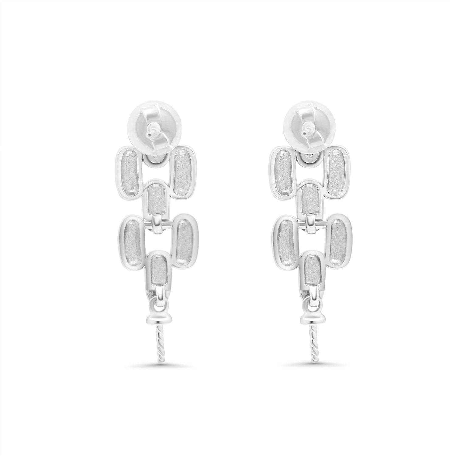 Dangle Earring Bails 925 Silver for Pearl SC327