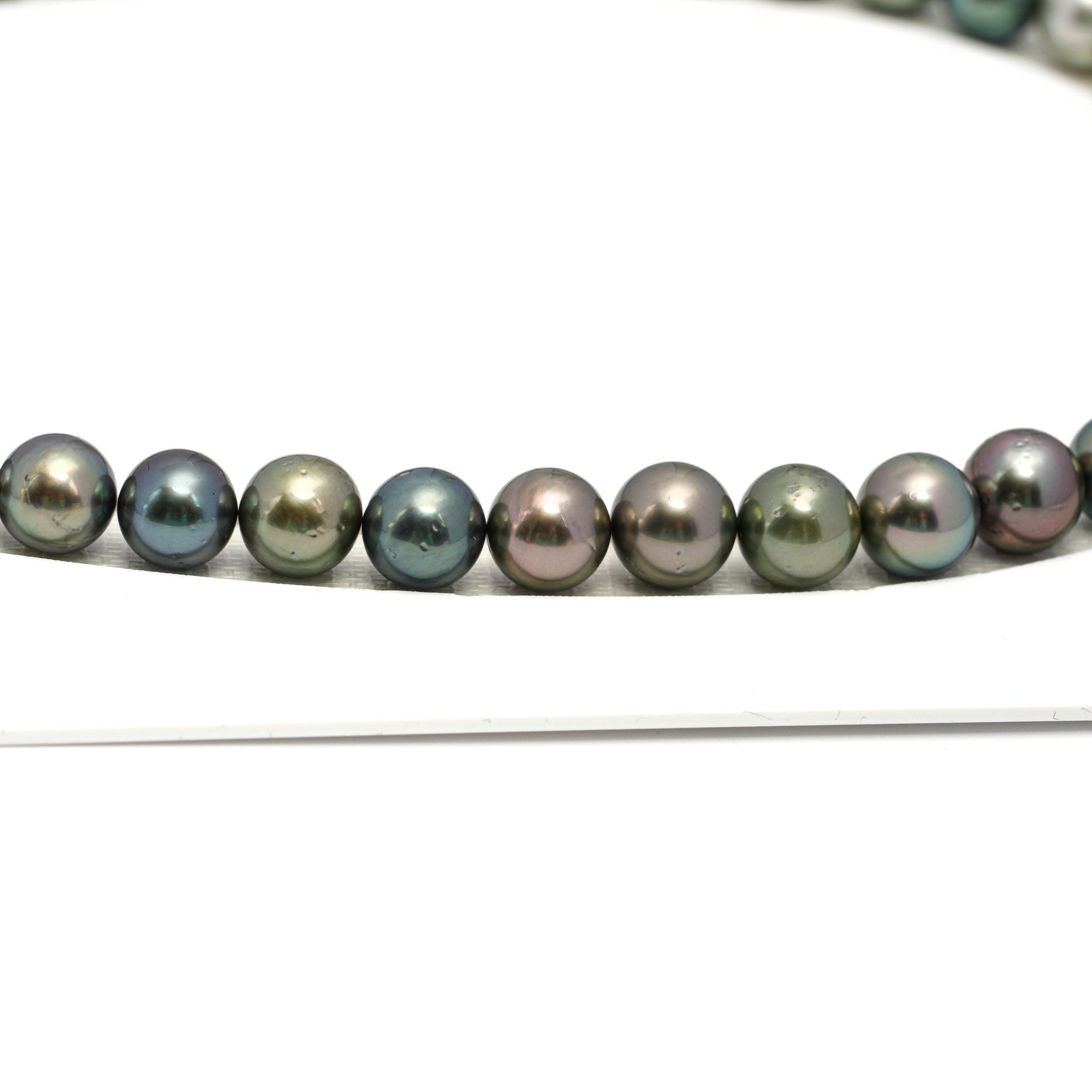 46pcs "High Luster" Multicolor 8-11mm - SR AA Quality Tahitian Pearl Necklace NL1658 OR12
