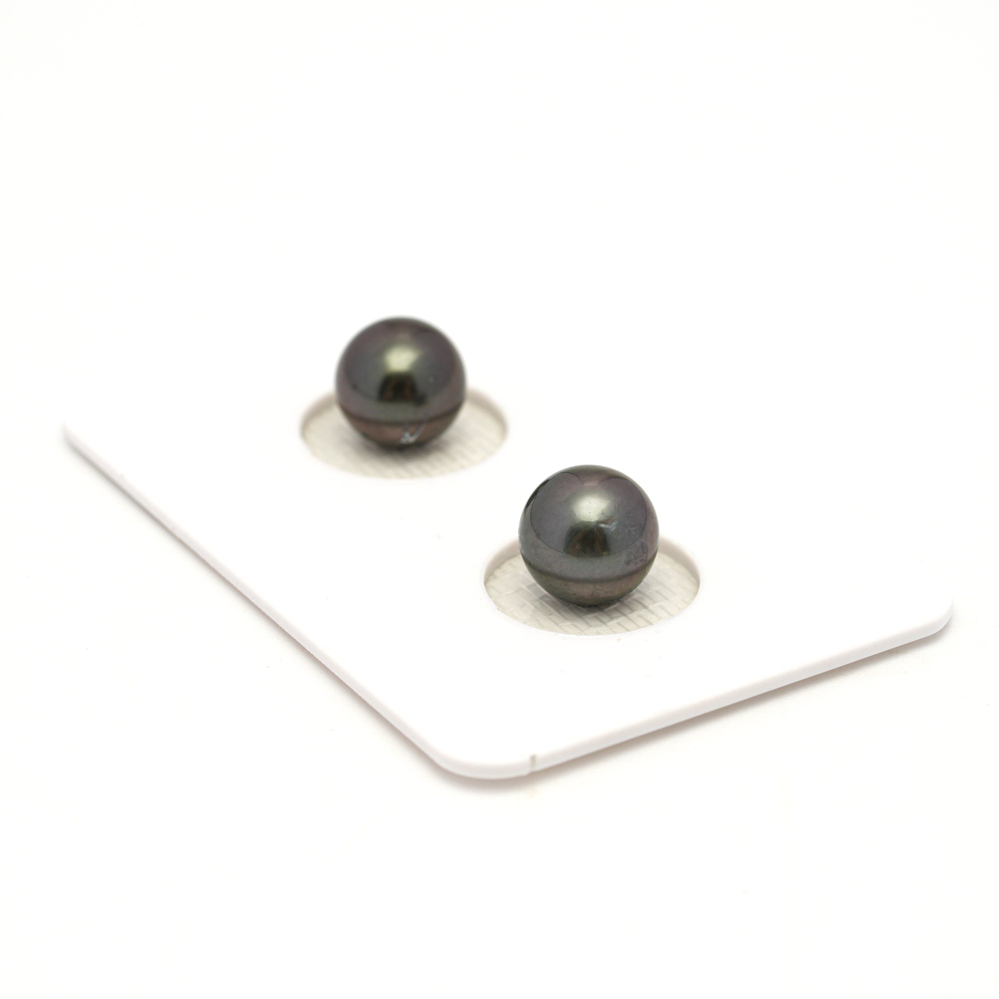 2pcs Dark Cherry 7.8-7.9mm - RSR AAA/AA Quality Tahitian Pearl Pair ER1789 NG19