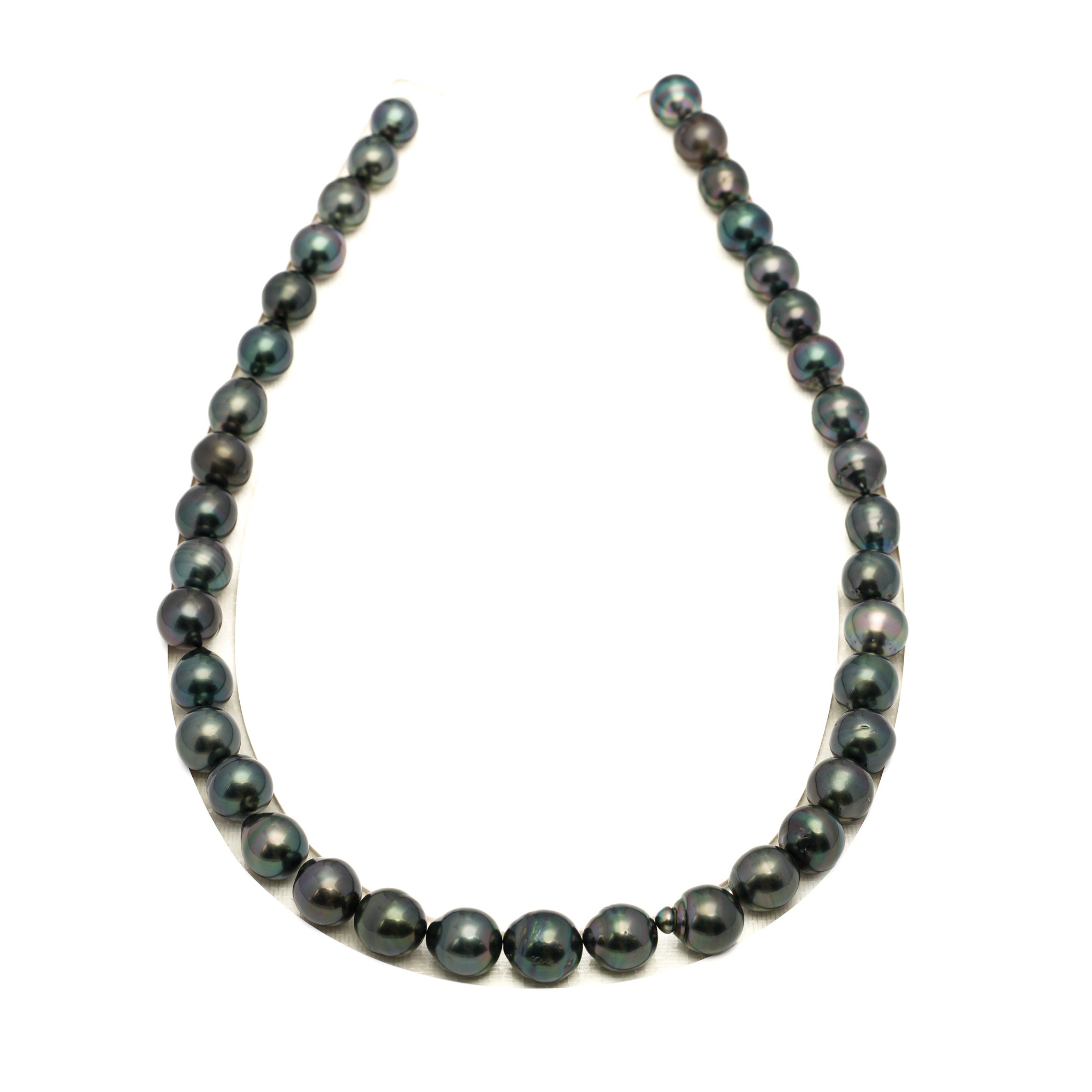 38pcs Dark Mix 9-11mm - SB AAA/AA Quality Tahitian Pearl Necklace NL1761 LP1