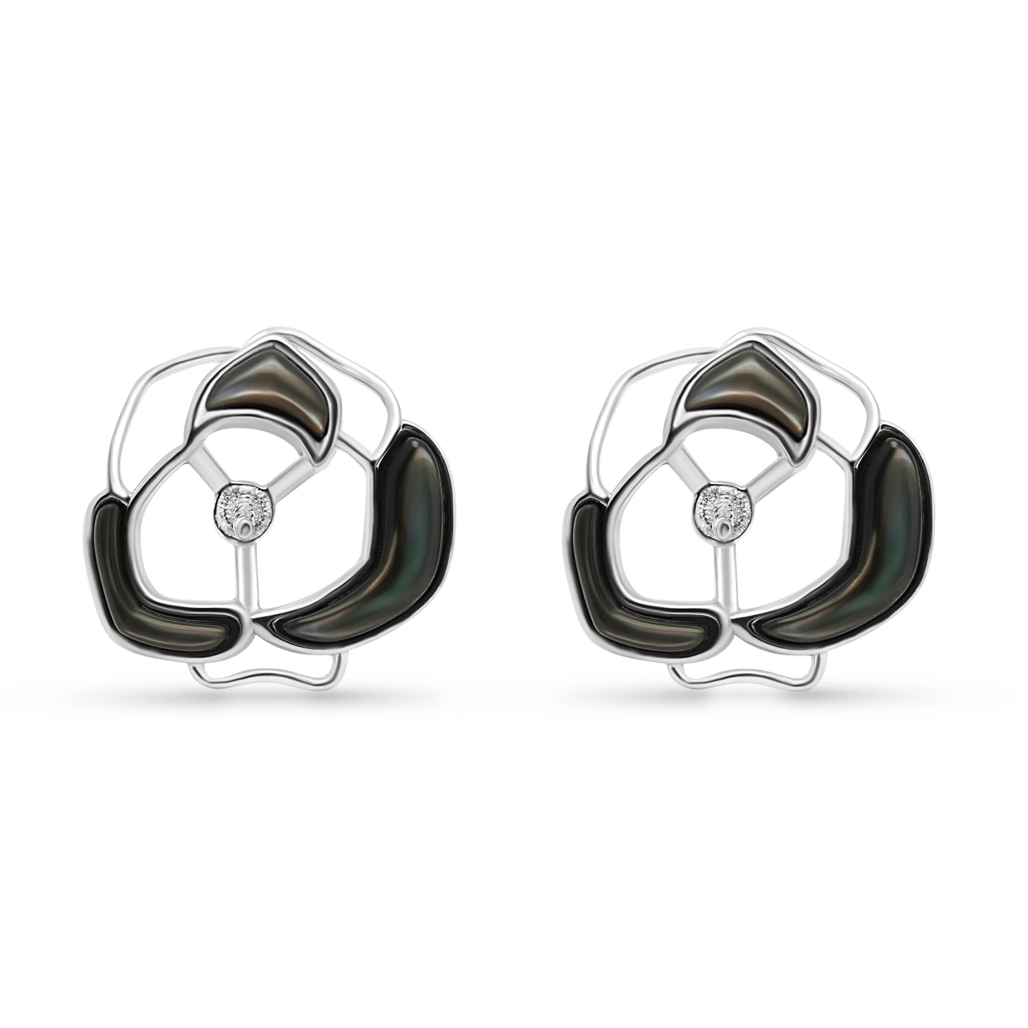 Studs Earring Bails 925 Silver for Pearl SC283
