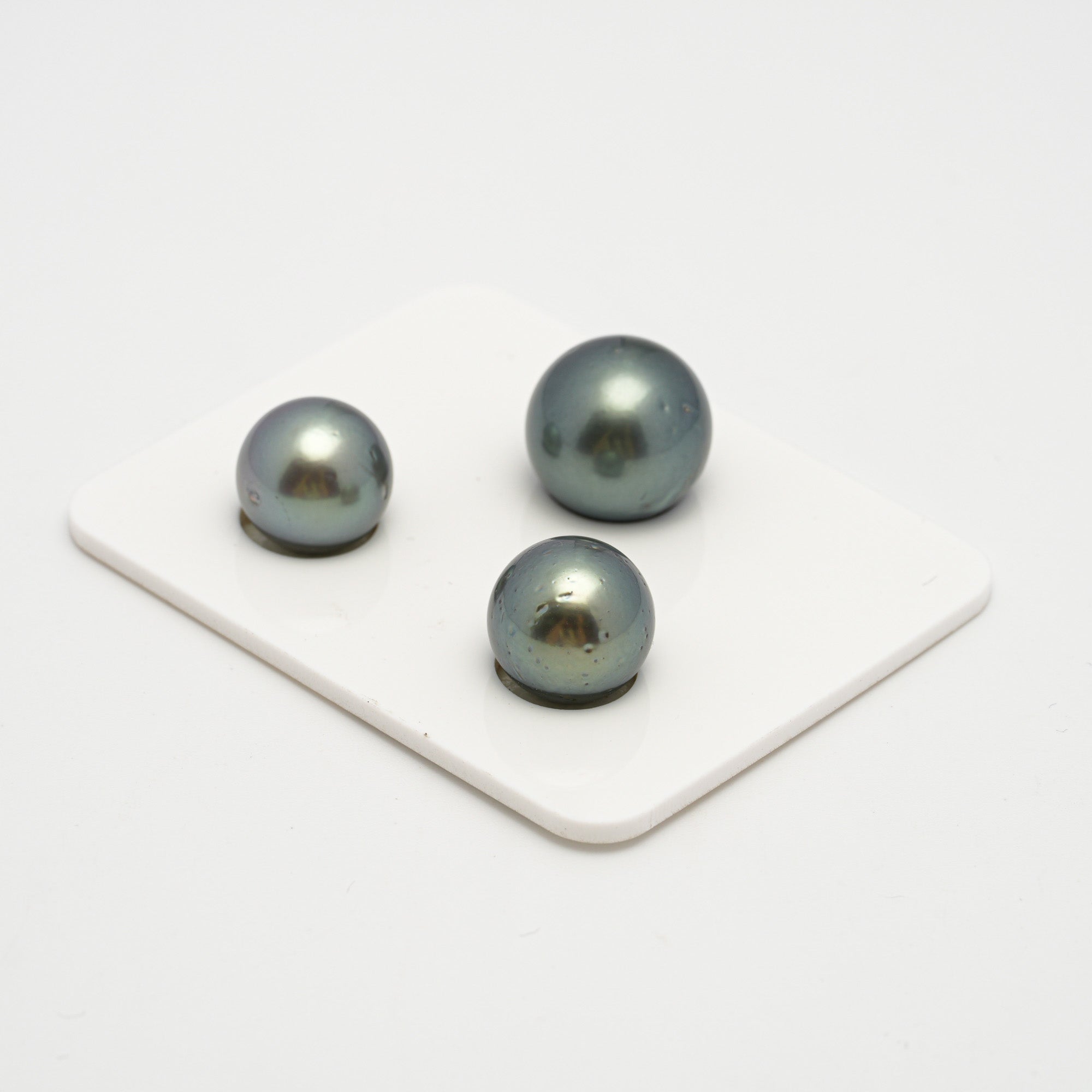3pcs Blue 11.3-13.7mm - SR AAA Quality Tahitian Pearl Trio Set ER1564 THMIX2