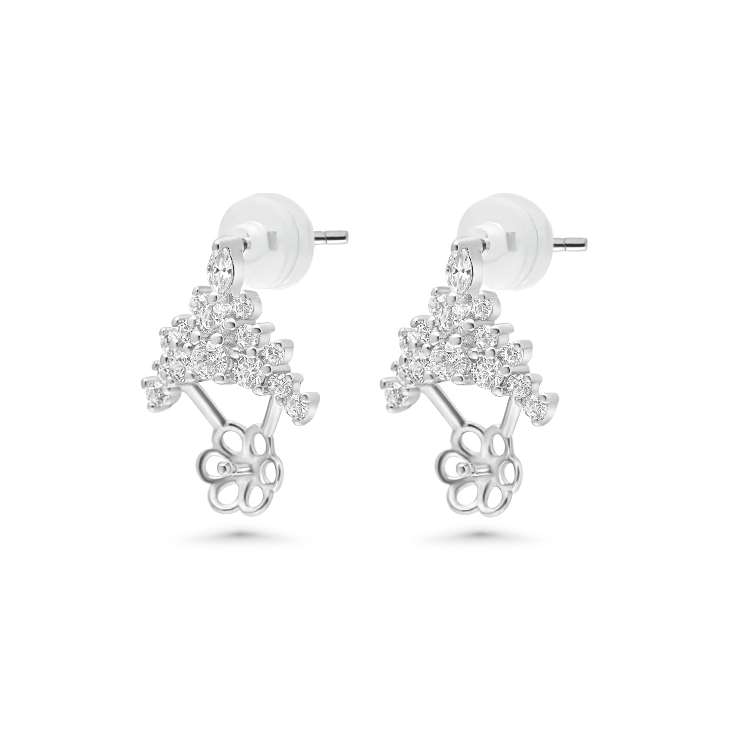 Dangle Earring Bails 925 Silver for Pearl SC416