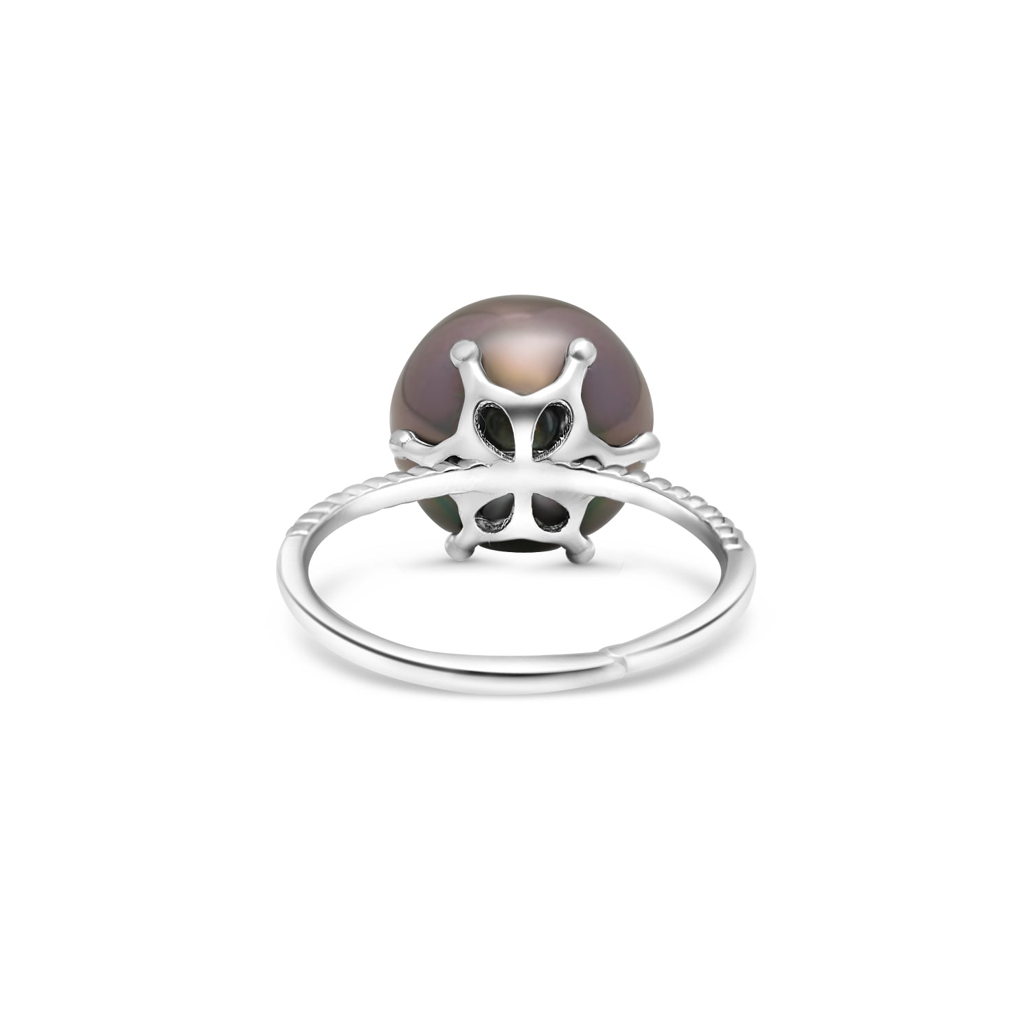 925 Sterling Silver Tahitian Pearl Ring SHM1403 OR11