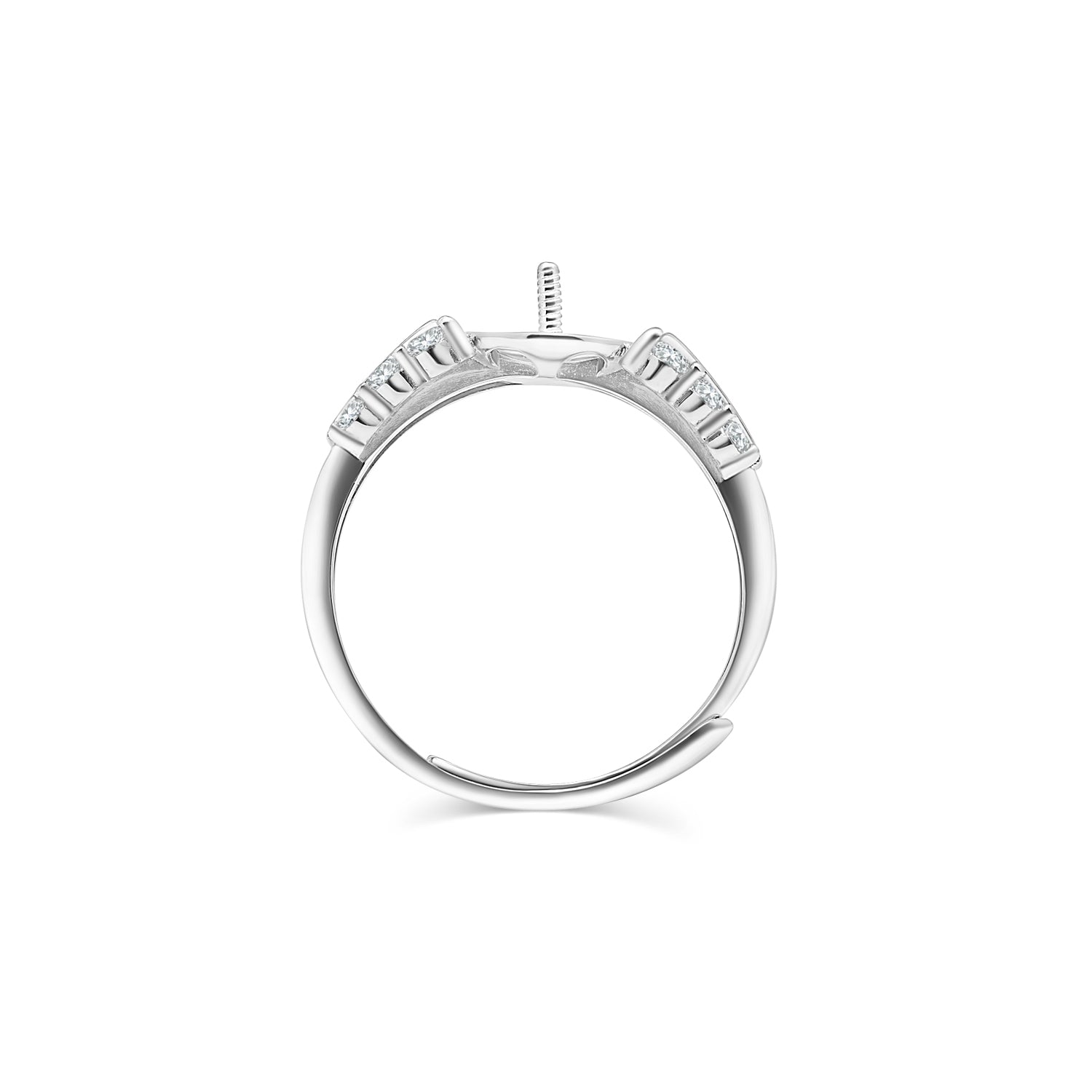 Adjustable Ring 925 Silver for pearl SC431