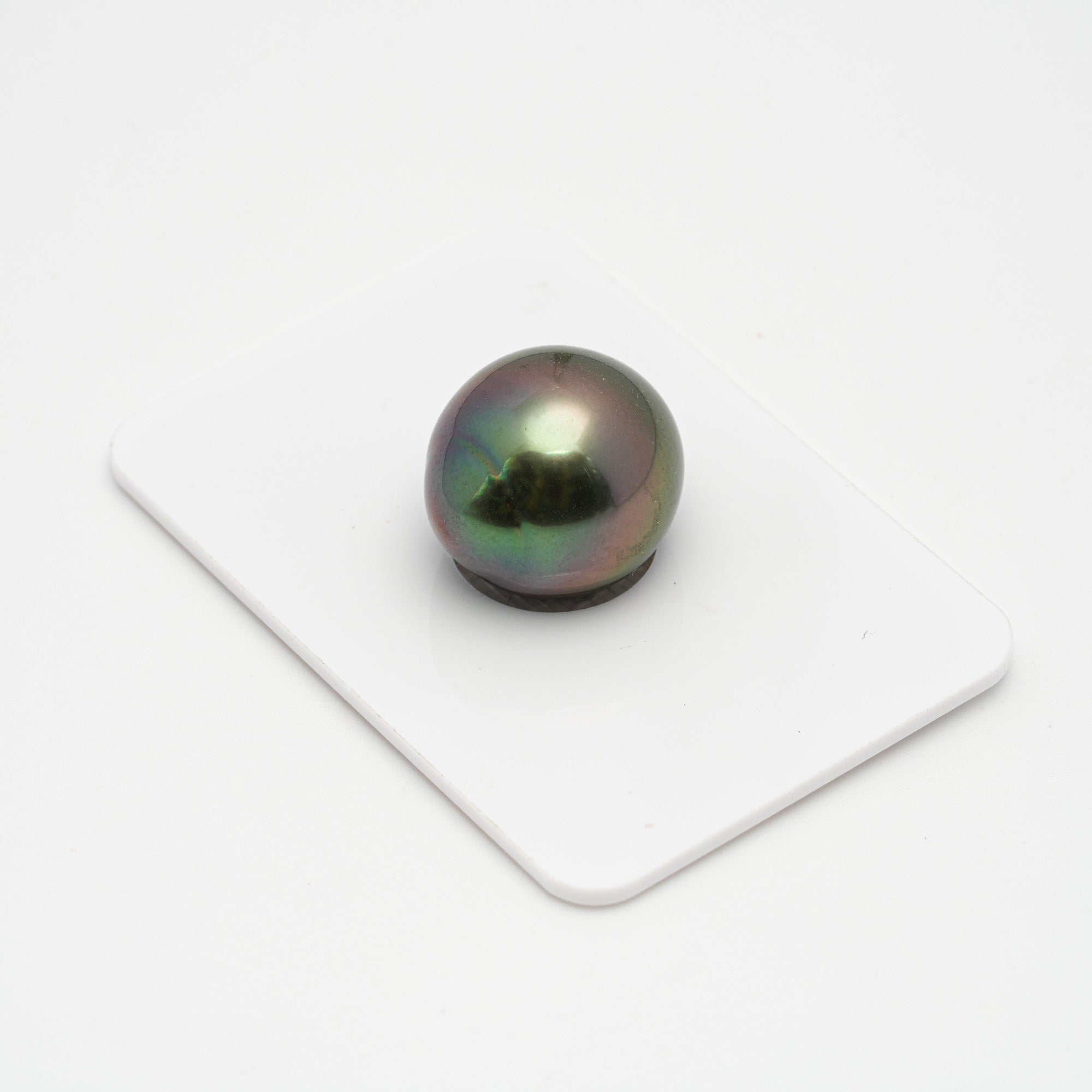 1pcs "Top Luster" Green 14.7mm - DROP TOP Quality Tahitian Pearl Single LP1764