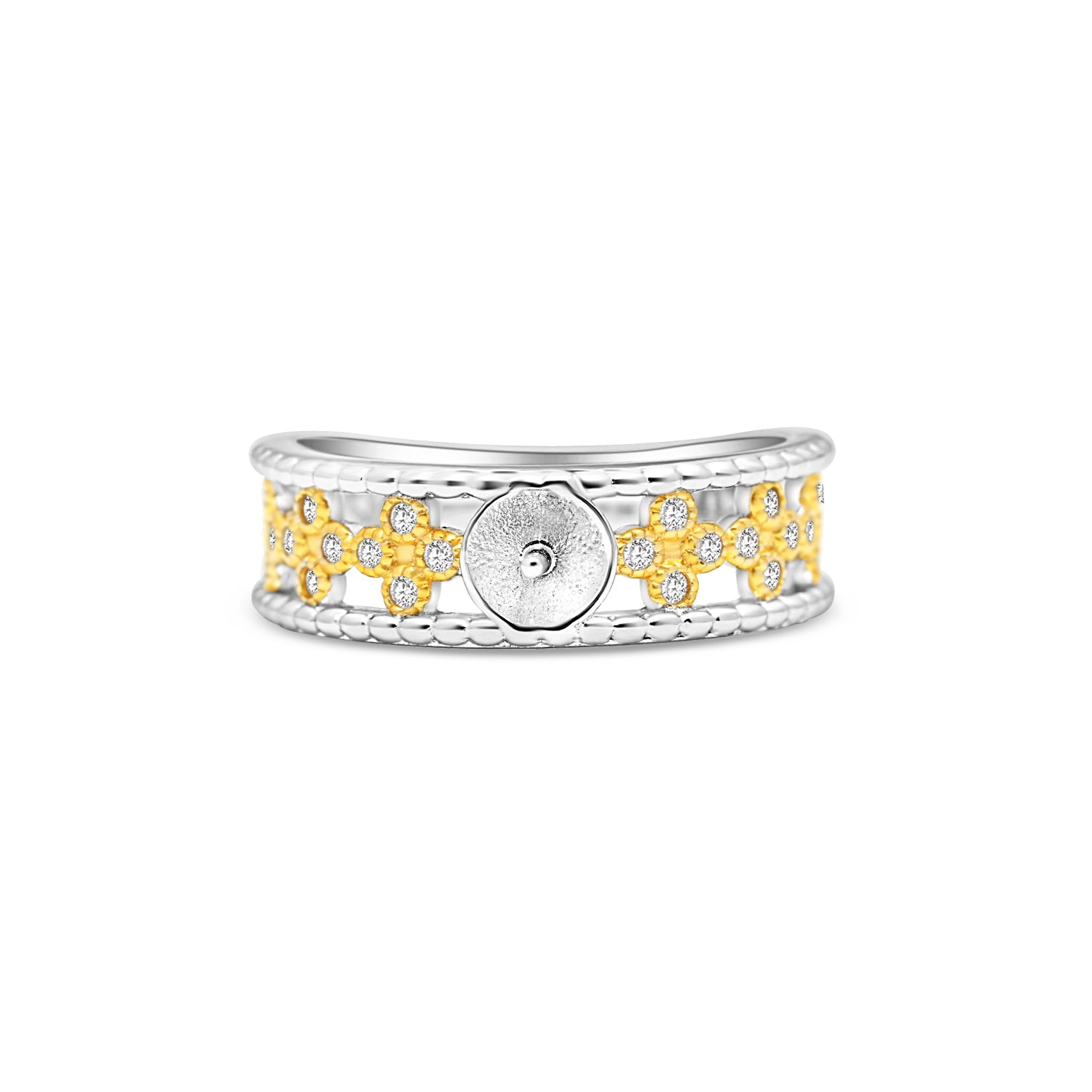 Adjustable Ring 925 Silver for pearl SC377