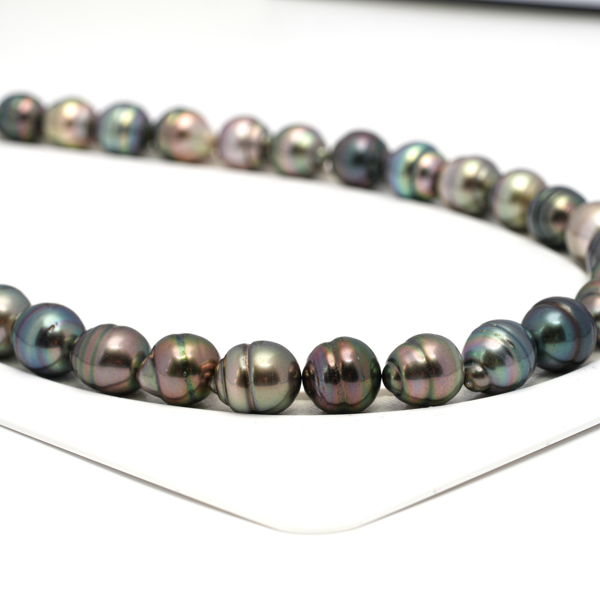 33pcs "High Luster" Multicolor 11-12mm - CL/SB AAA/AA Quality Tahitian Pearl Necklace NL1689 CMP9