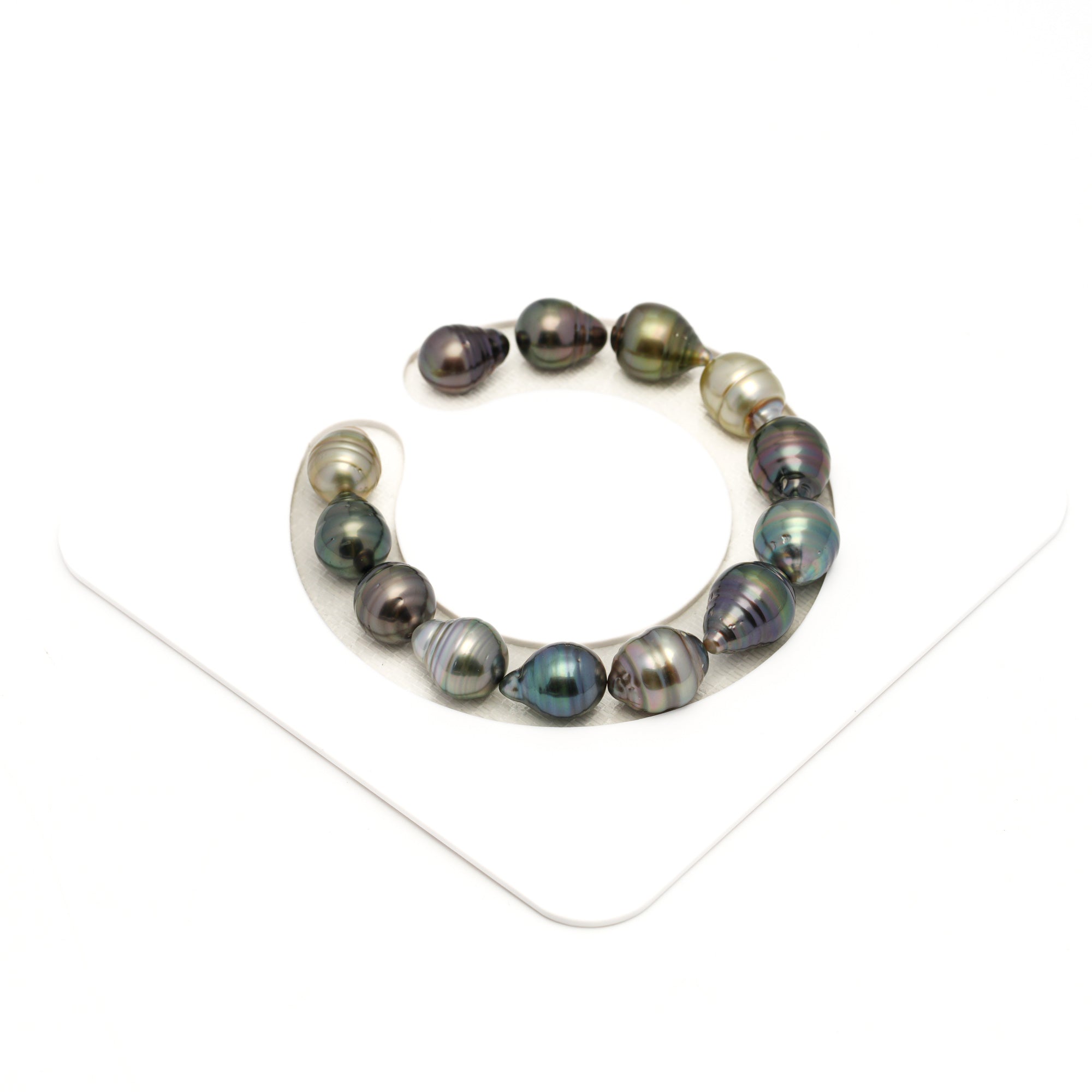 13pcs Multicolor 9-11mm - CL/SB AAA/AA Quality Tahitian Pearl Bracelet BR2431 LP1