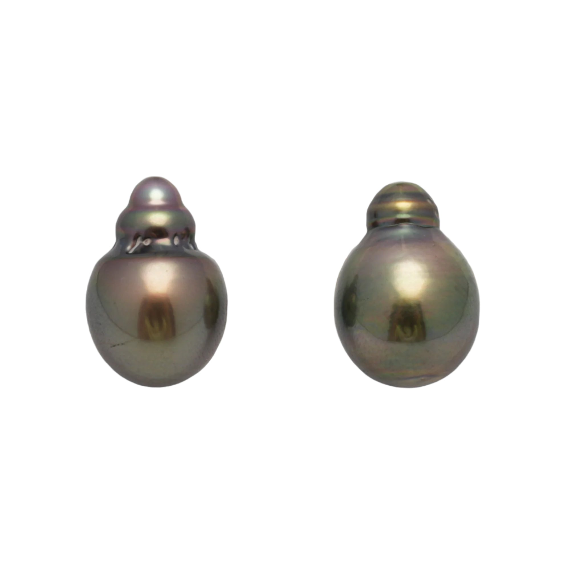 2pcs Dark Brown 11.6-11.9mm - SB AAA Quality Tahitian Pearl Pair ER868